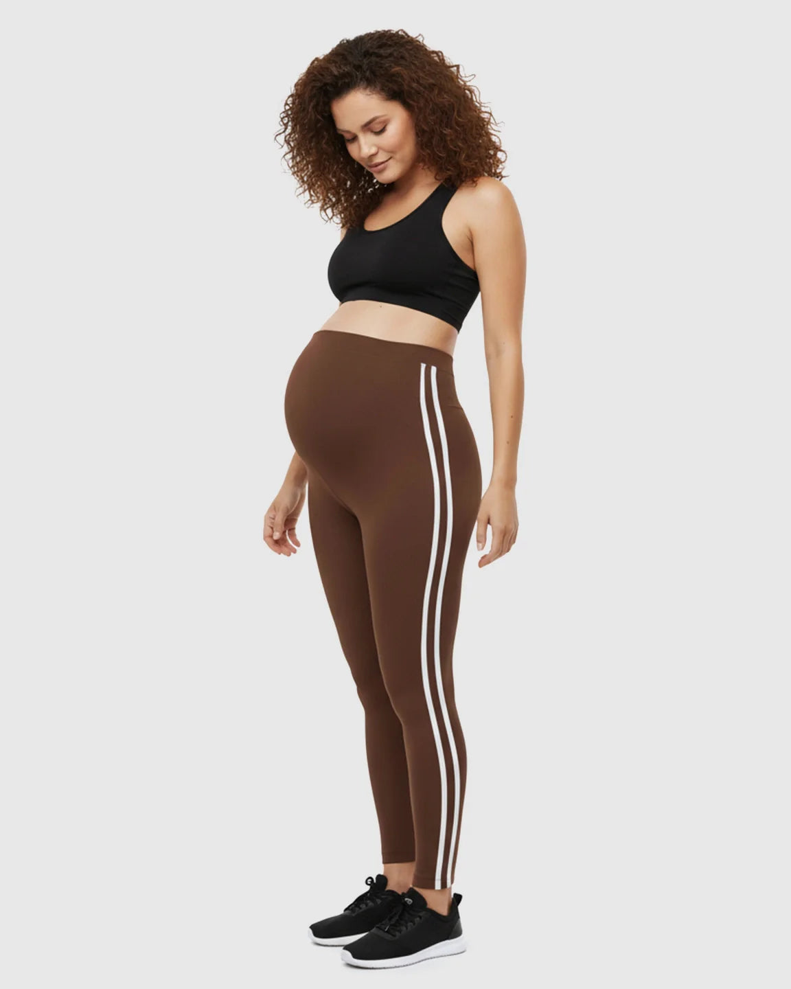 Bump Society – The Comfort Collection: Side Striped Sporty Maternity Leggings