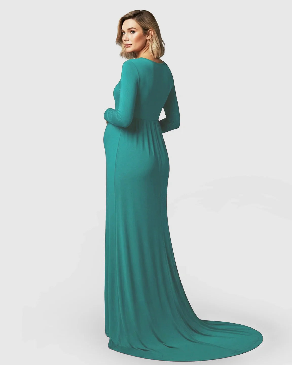 Bump Society – The Comfort Collection: Empire Waist Fitted Maternity Photoshoot Dress