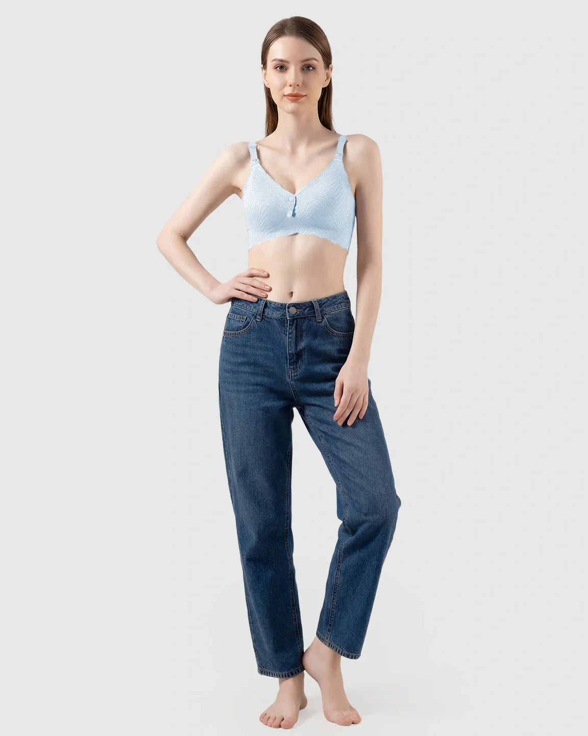 Bump Society – The Nursing Collection: Dual Clasp Seamless Maternity Nursing Bra