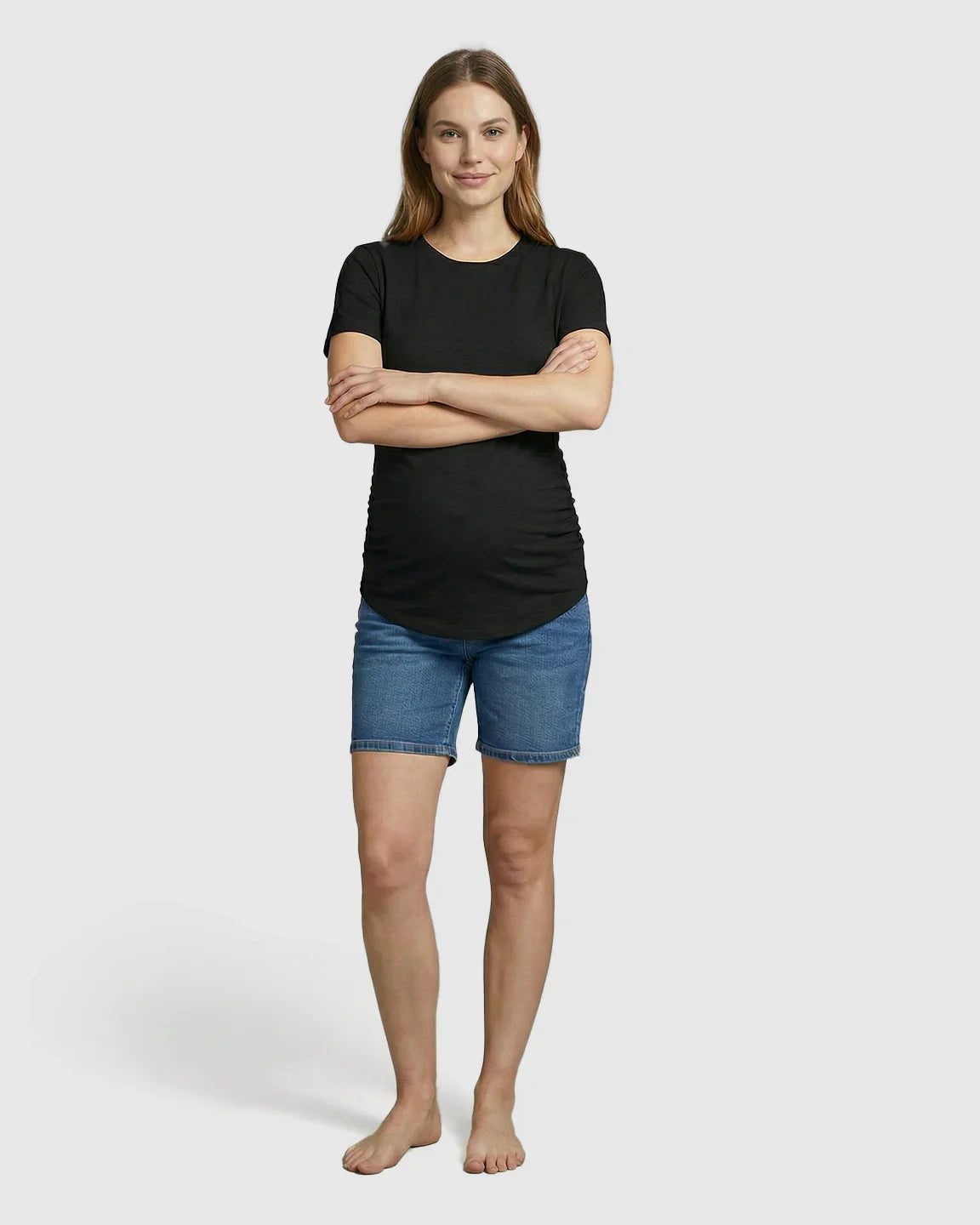 Bump Society – The Comfort Collection: Side Ruched Everyday Maternity T Shirt