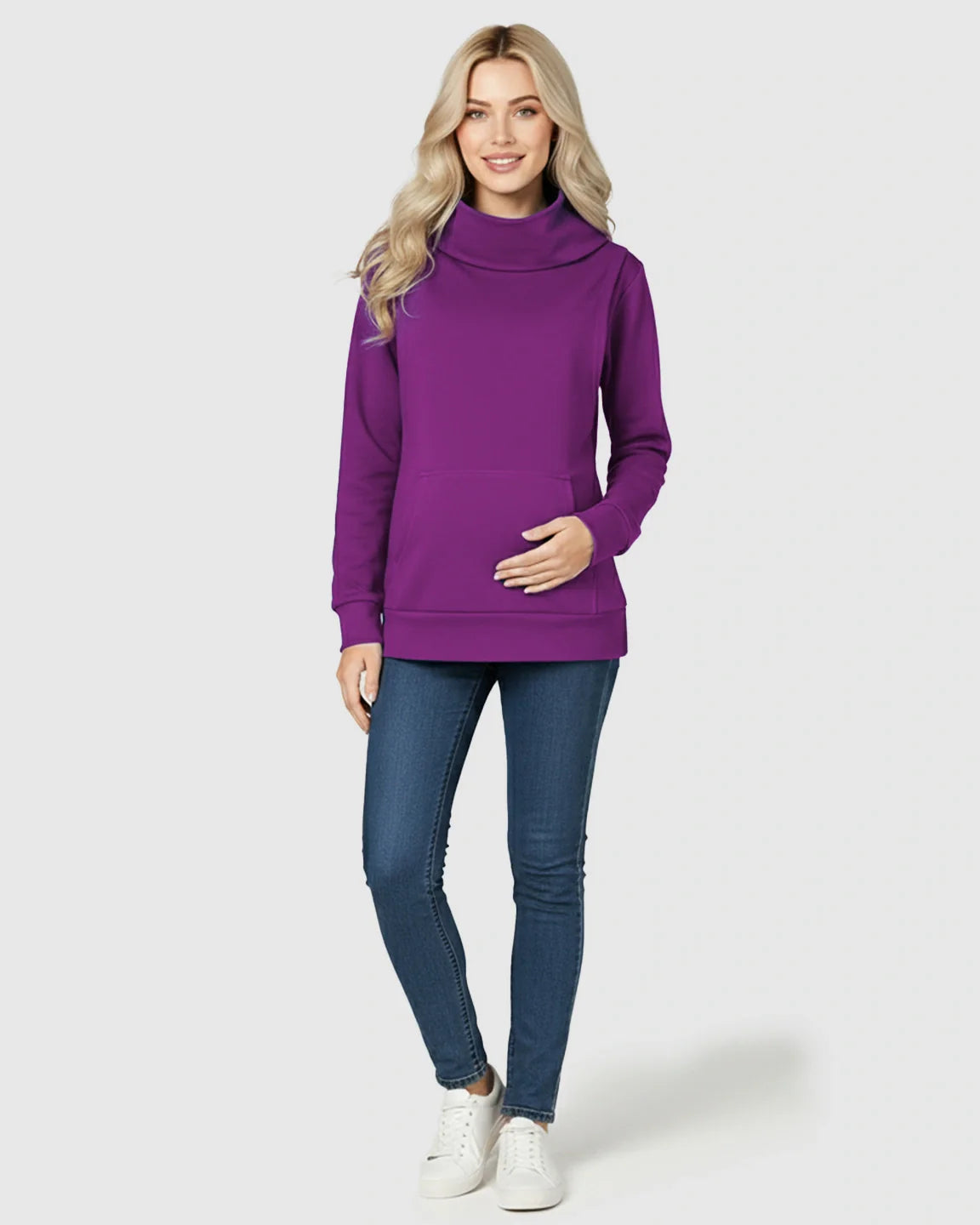 The Nursing Collection: High Cowl Neck Stylish Maternity Nursing Top