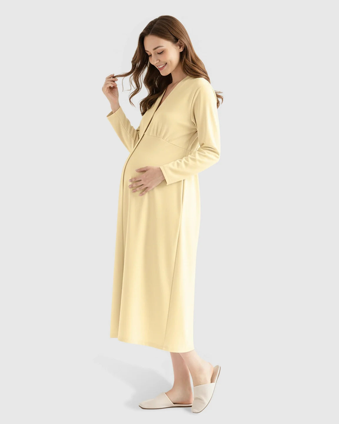 Bump Society – The Nursing Collection: Button Front Babydoll Nursing Dress
