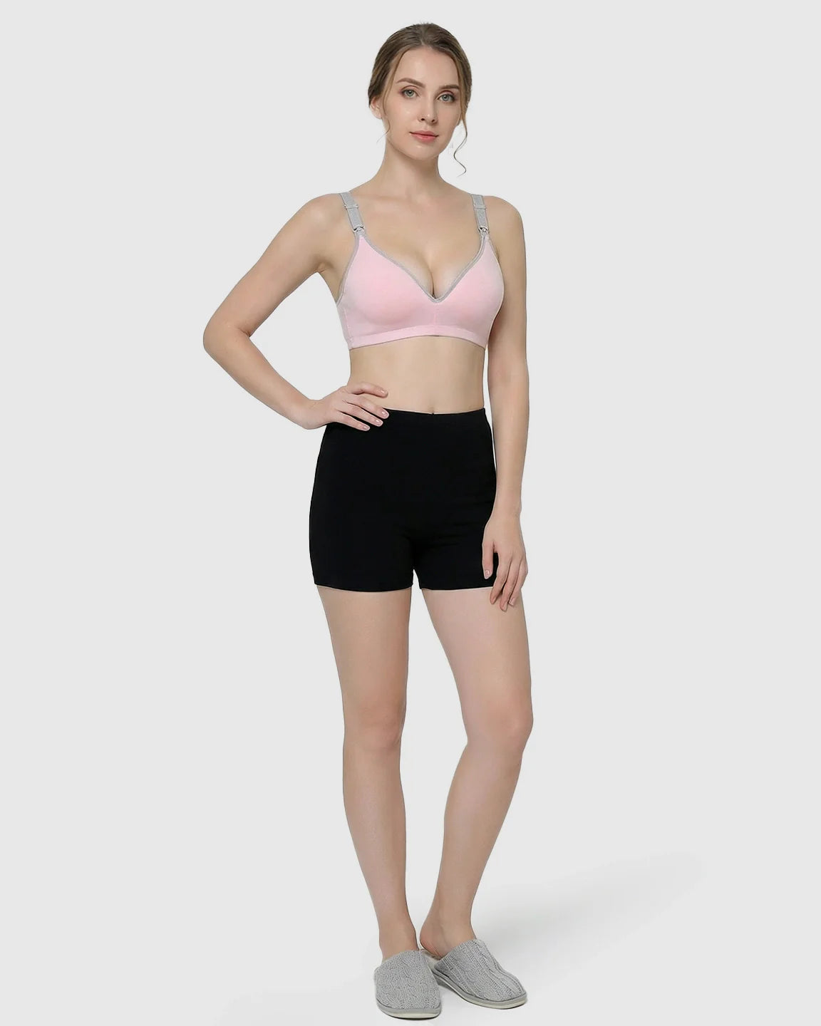 Bump Society – The Nursing Collection: Front-Open Cotton Nursing Bra