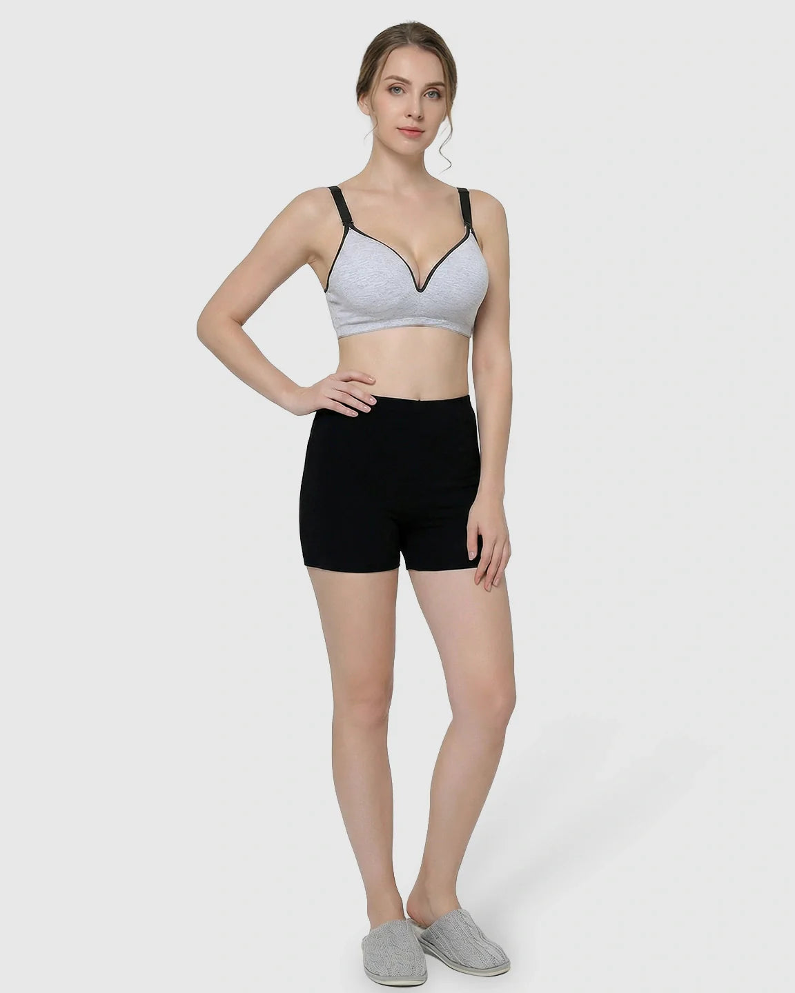 Bump Society – The Nursing Collection: Front-Open Cotton Nursing Bra