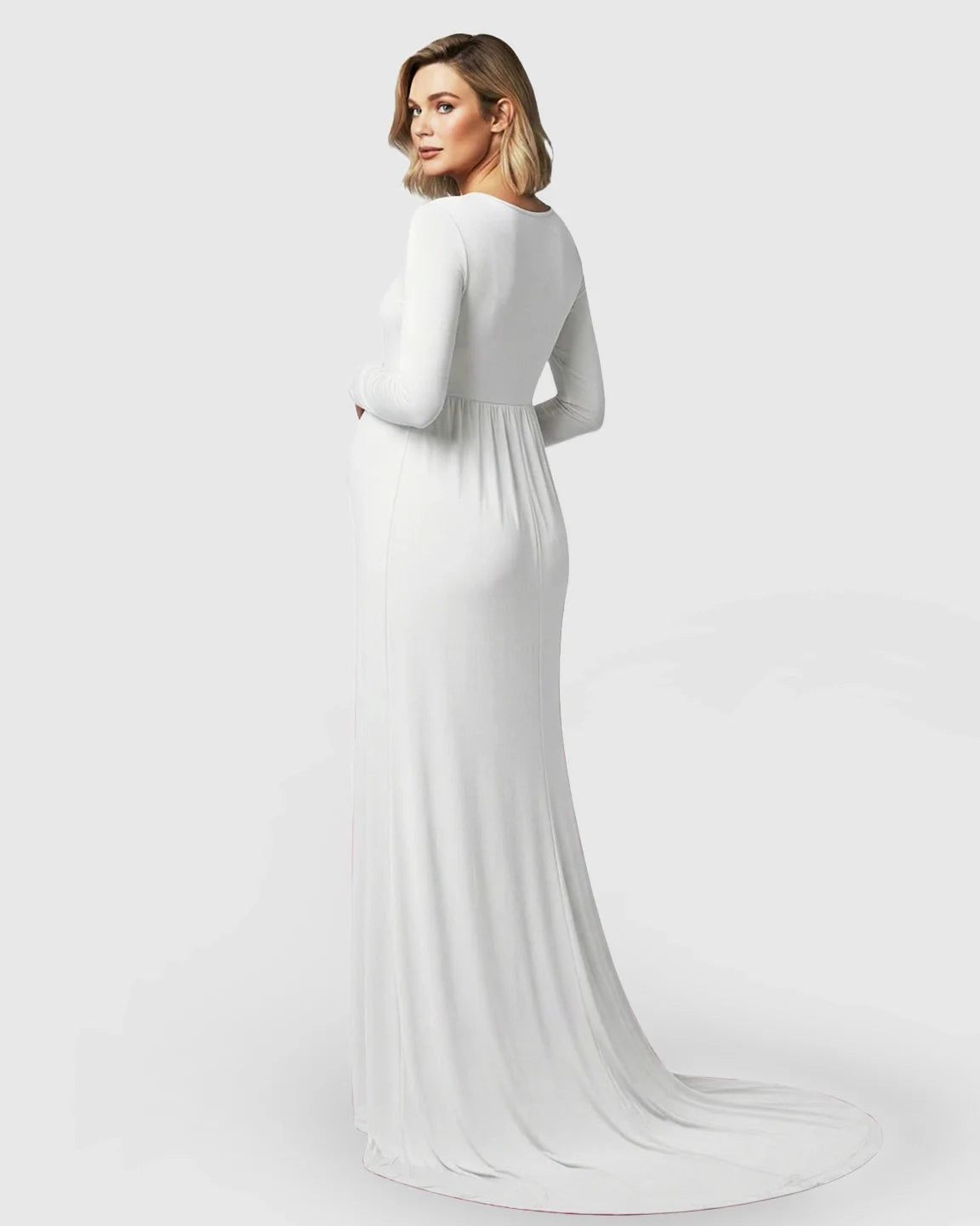 Bump Society – The Comfort Collection: Empire Waist Fitted Maternity Photoshoot Dress