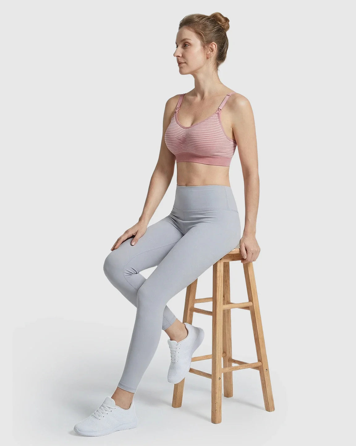 Bump Society – The Nursing Collection: Striped Seamless Maternity Nursing Bra