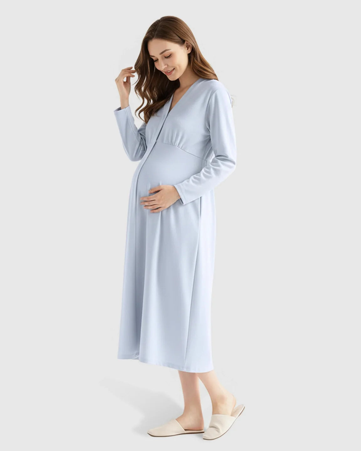 Bump Society – The Nursing Collection: Button Front Babydoll Nursing Dress