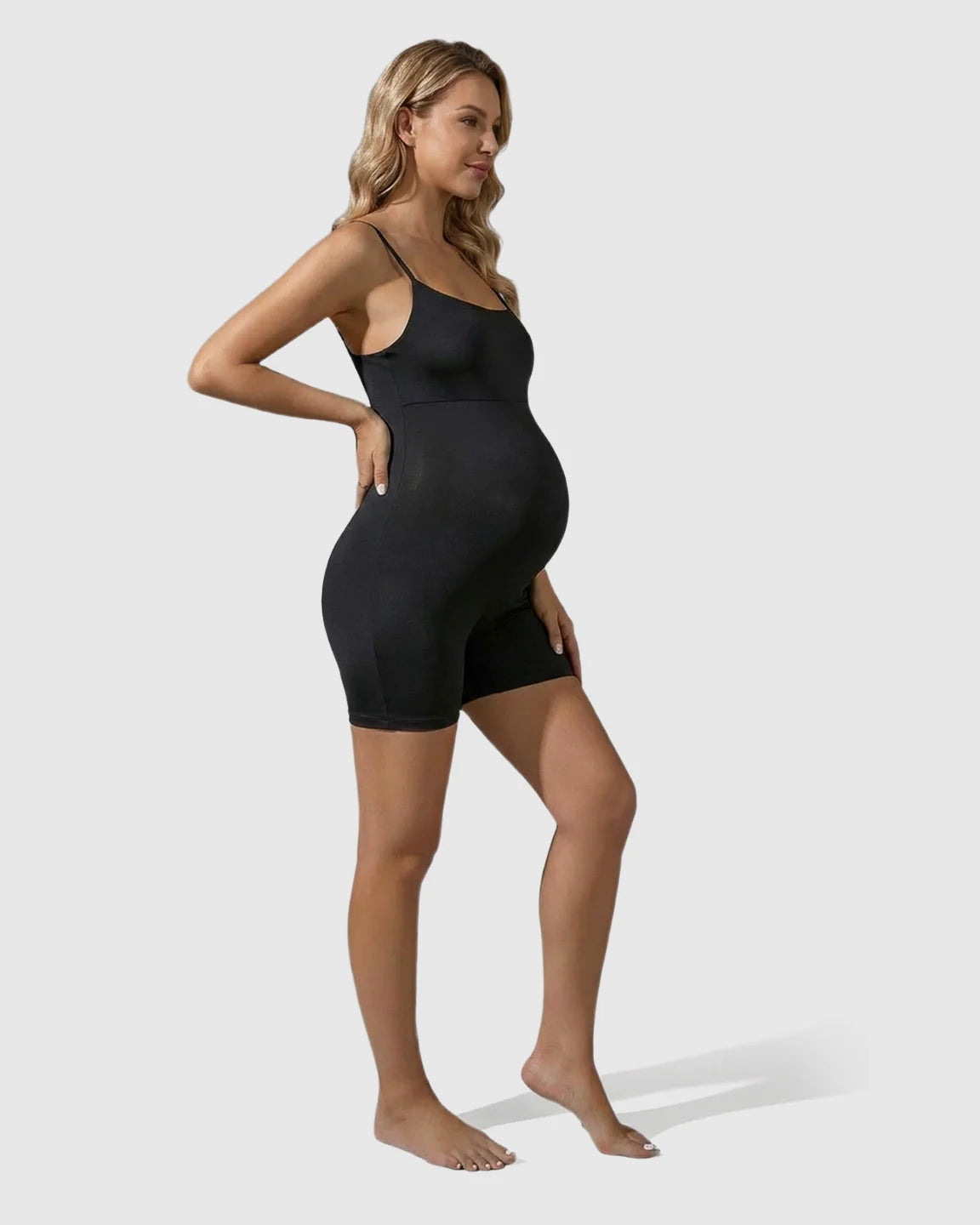 Bump Society – The Comfort Collection: High-Stretch Backless Maternity Shapewear Bodysuit