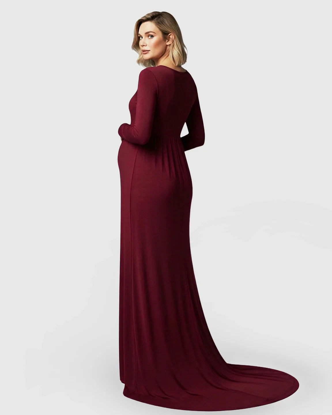 Bump Society – The Comfort Collection: Empire Waist Fitted Maternity Photoshoot Dress