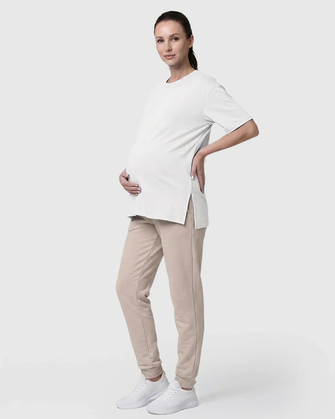 Bump Society – The Nursing Collection: Zipper Slits Casual Maternity Nursing T Shirt