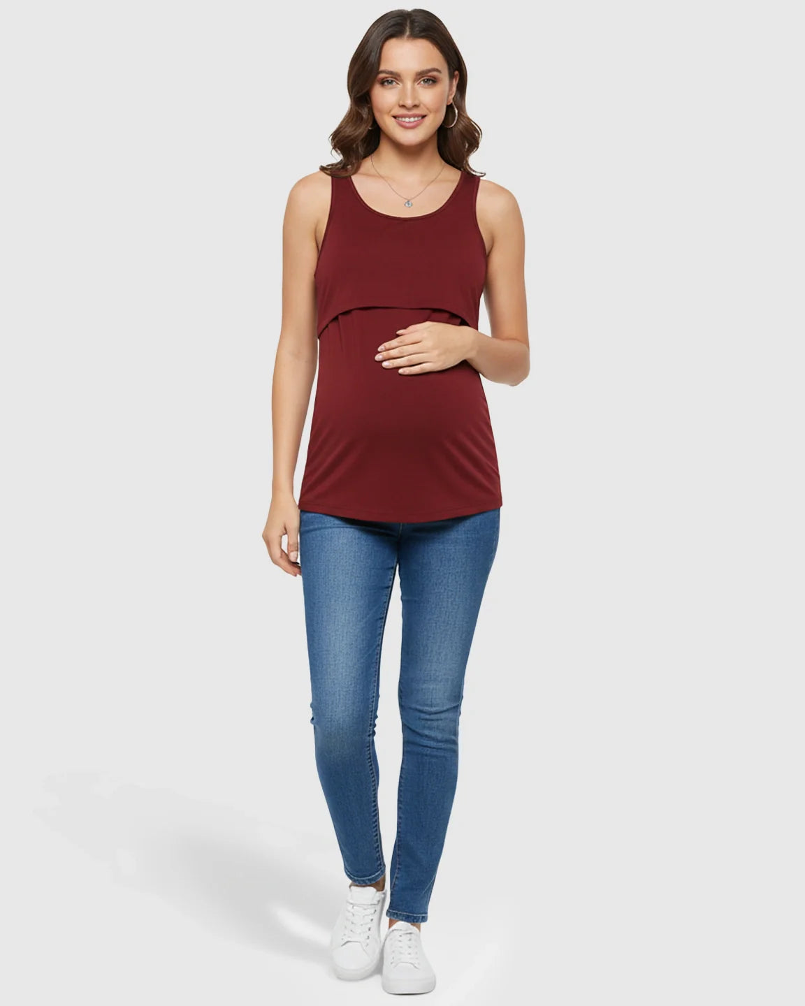 Bump Society – The Nursing Collection: Pull-Up Nursing Access Loose Fit Tank Top