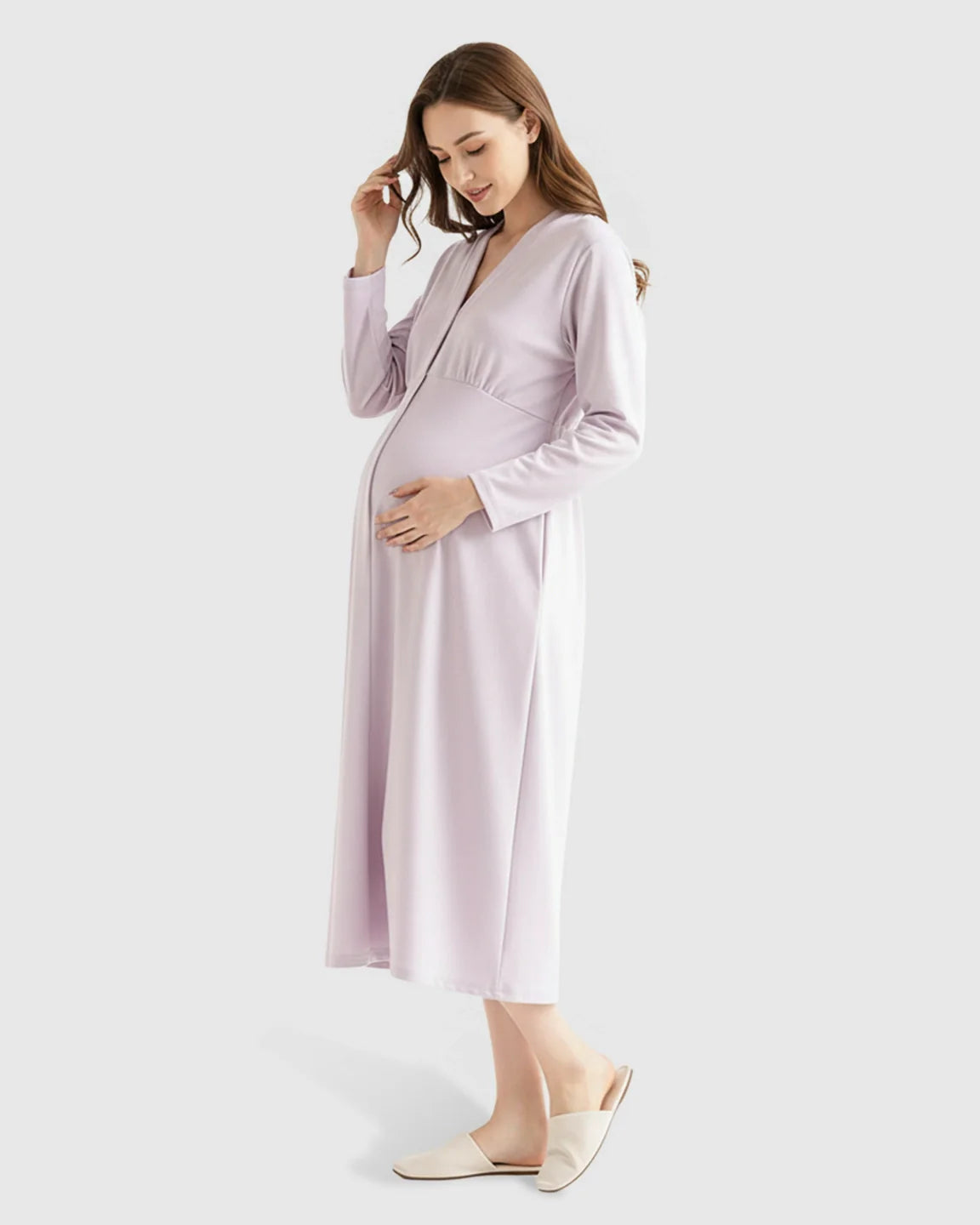 Bump Society – The Nursing Collection: Button Front Babydoll Nursing Dress