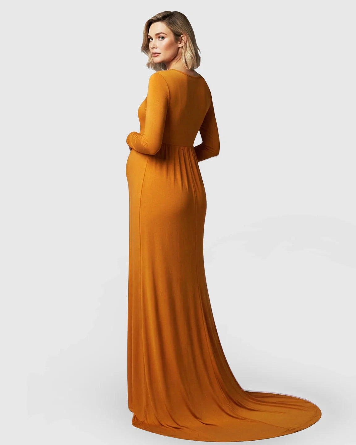 Bump Society – The Comfort Collection: Empire Waist Fitted Maternity Photoshoot Dress