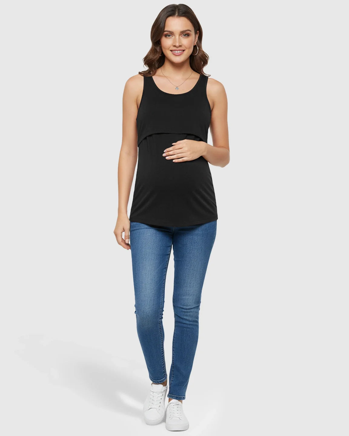 Bump Society – The Nursing Collection: Pull-Up Nursing Access Loose Fit Tank Top