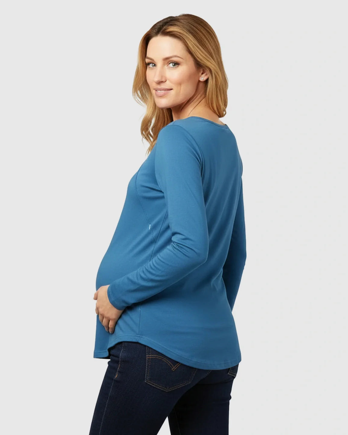The Nursing Collection: Side-Zip Nursing Access Everyday Maternity Top