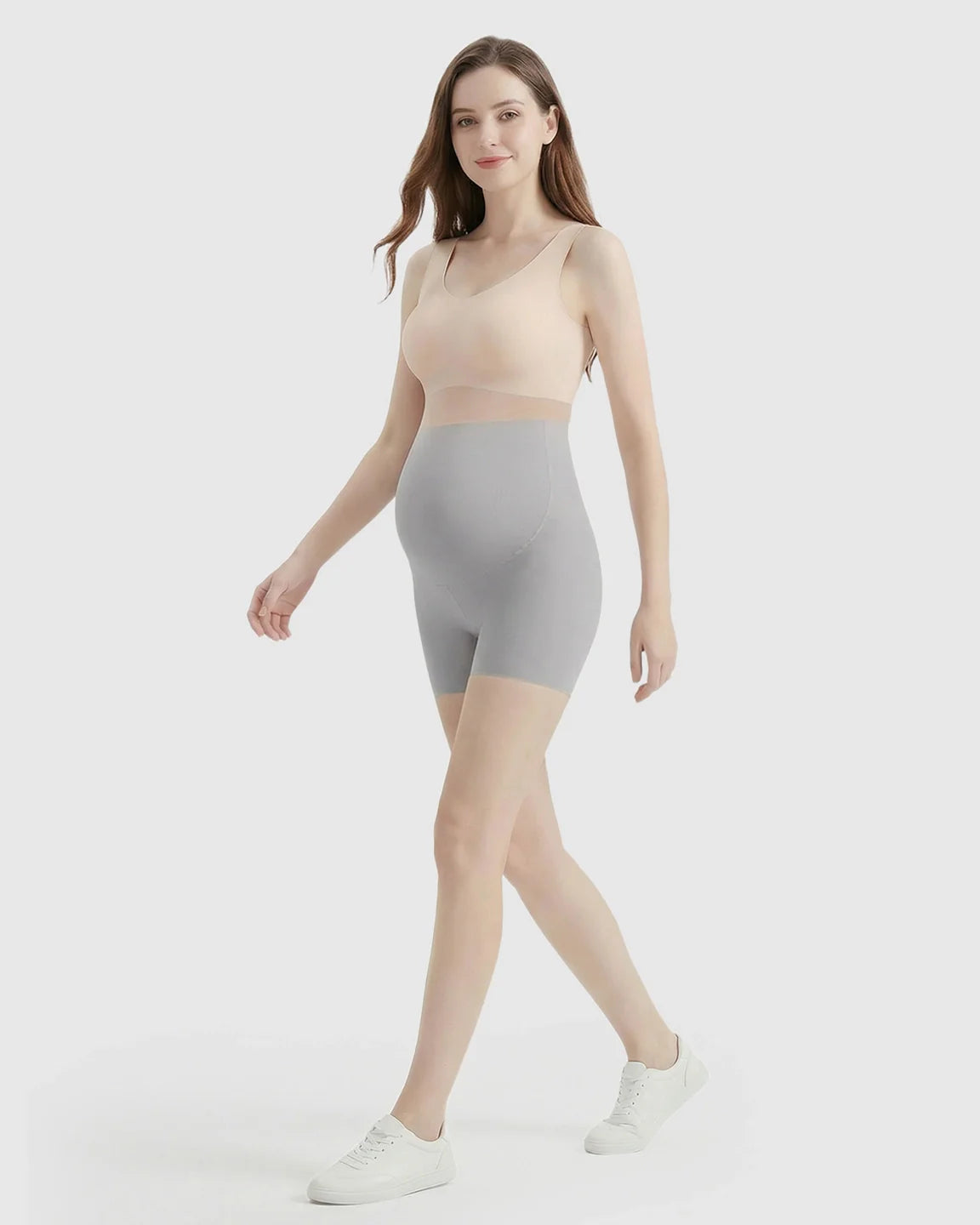 The Support Collection  High-Waist Belly Support Seamless Slim Fit Maternity Shorts