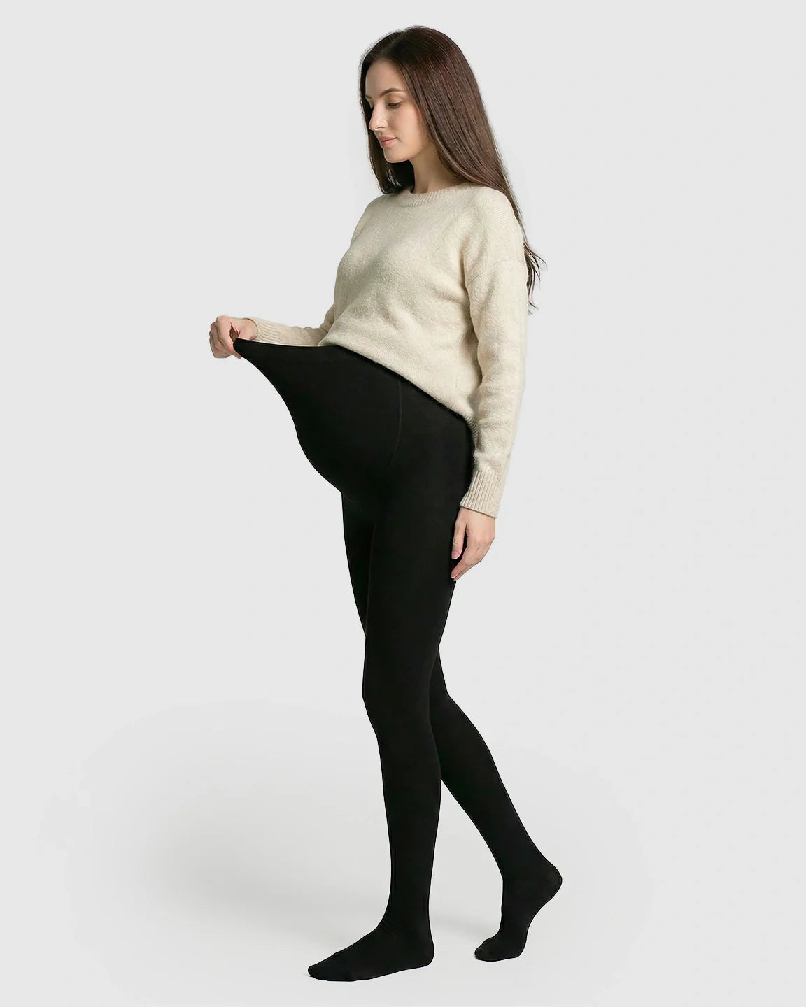 Bump Society – The Support Collection: High-Waist Belly Support Footless Design Maternity Leggings