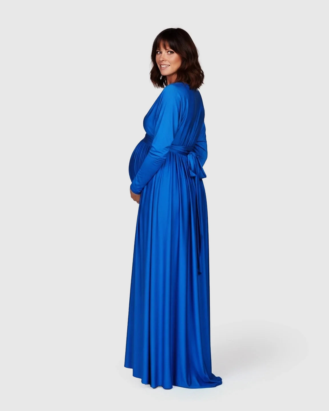 Bump Society – The Comfort Collection: Empire Waist Elegant Maternity Maxi Dress