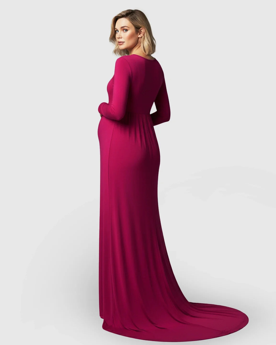 Bump Society – The Comfort Collection: Empire Waist Fitted Maternity Photoshoot Dress