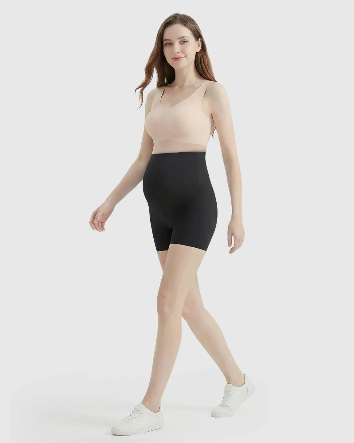 The Support Collection  High-Waist Belly Support Seamless Slim Fit Maternity Shorts