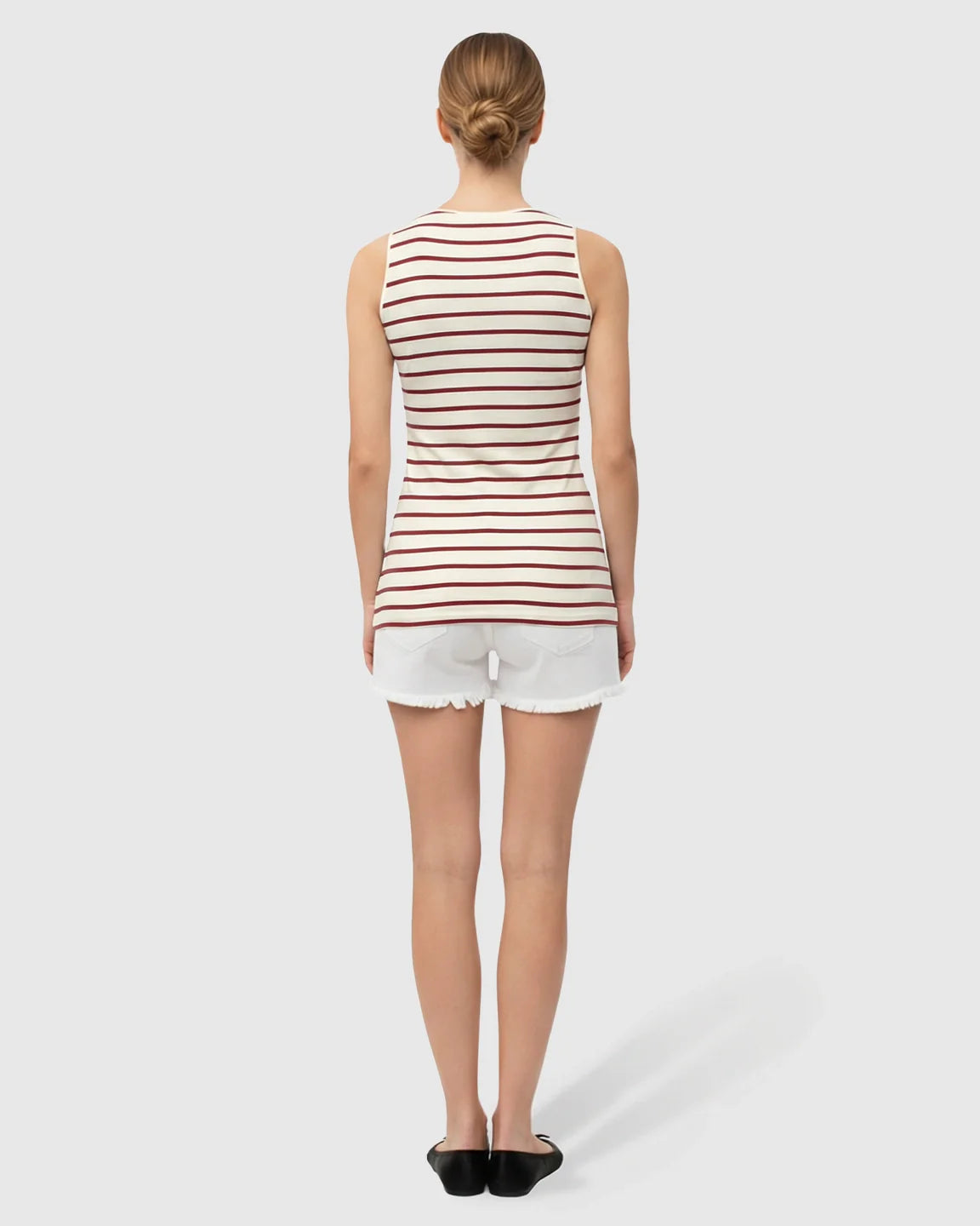Bump Society – The Nursing Collection: Sleeveless Striped Print Maternity & Nursing Tank Top