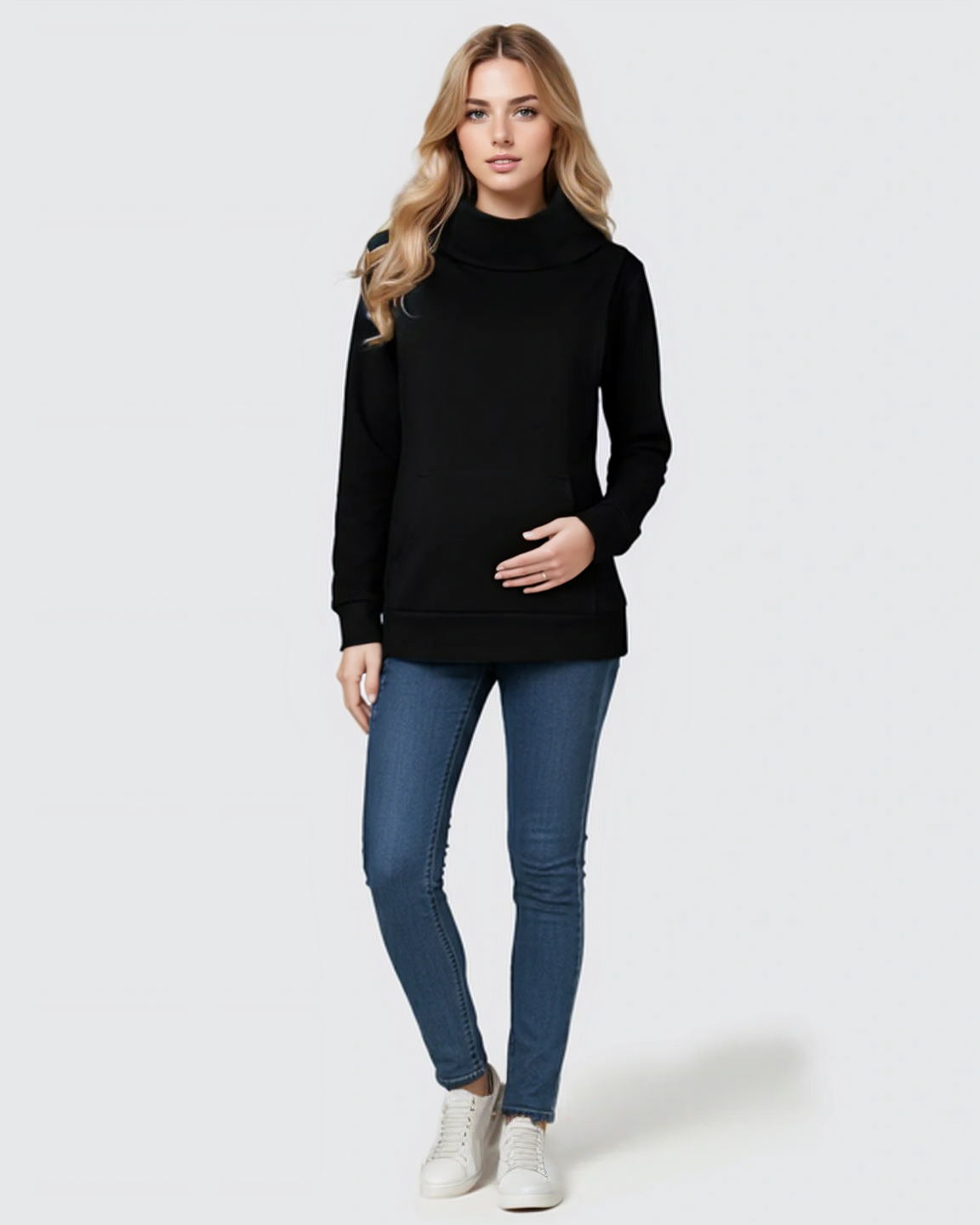 The Nursing Collection: High Cowl Neck Stylish Maternity Nursing Top
