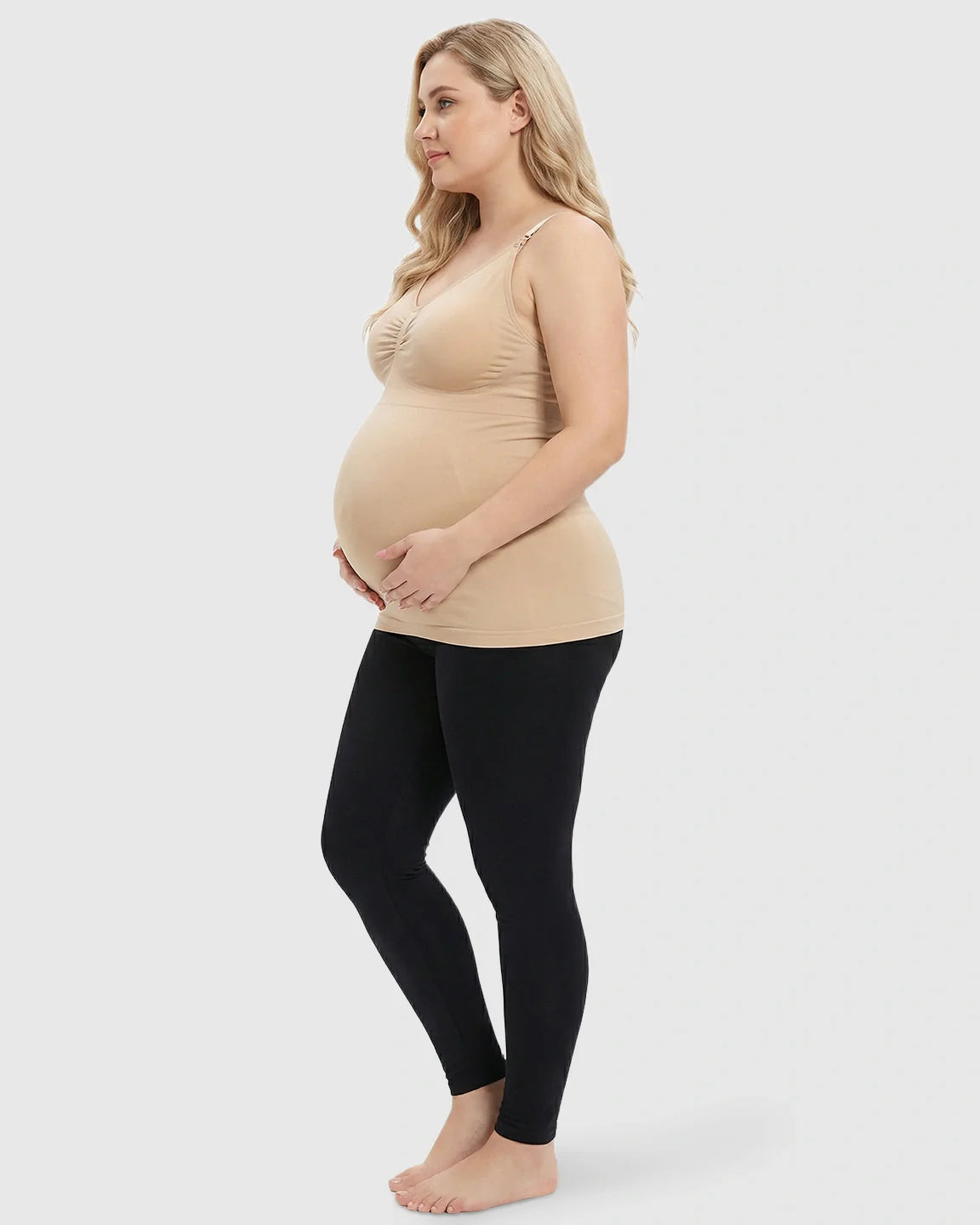 Bump Society – The Nursing Collection: Front-Opening Clasp Camisole-Style Maternity Nursing Top