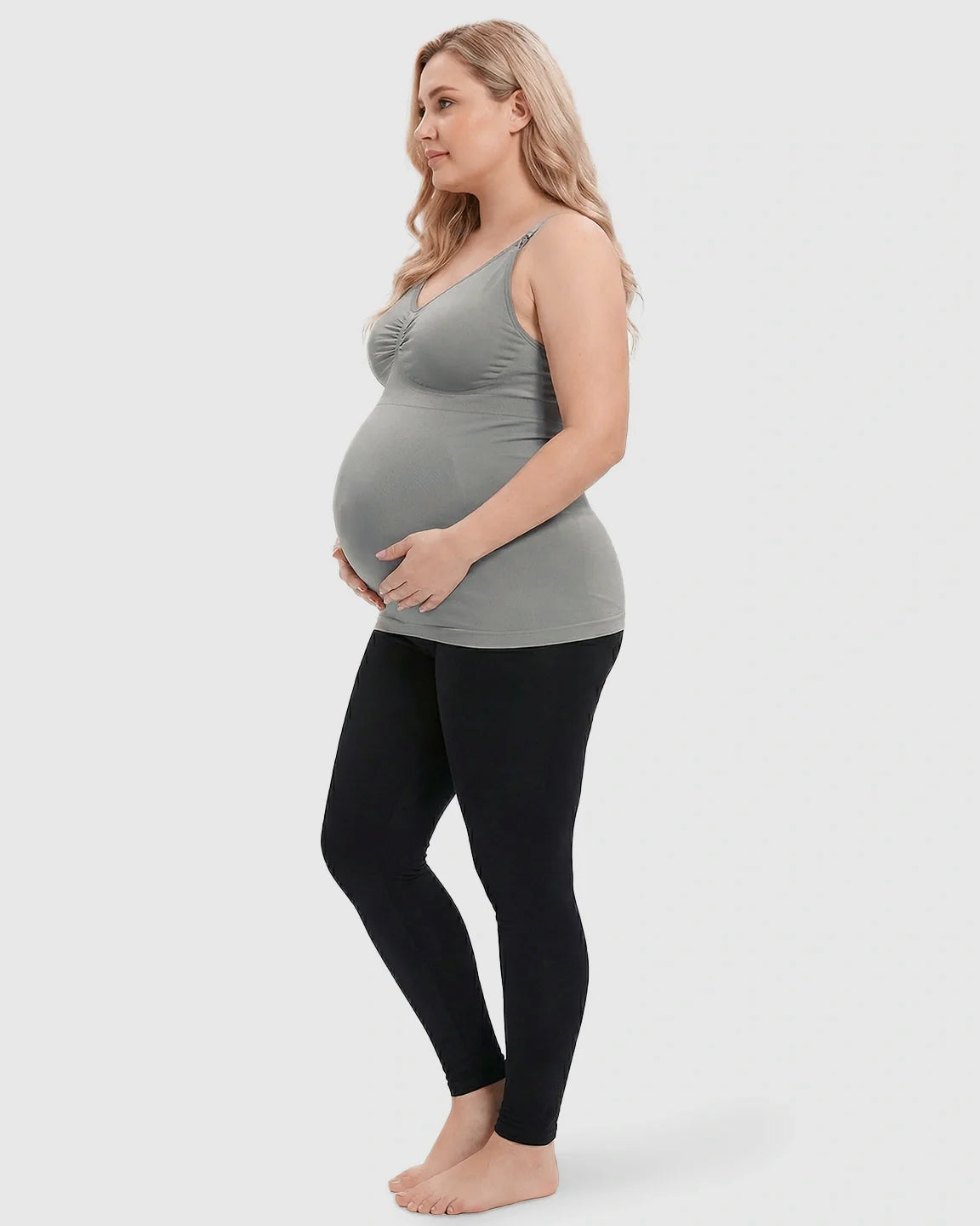 Bump Society – The Nursing Collection: Front-Opening Clasp Camisole-Style Maternity Nursing Top