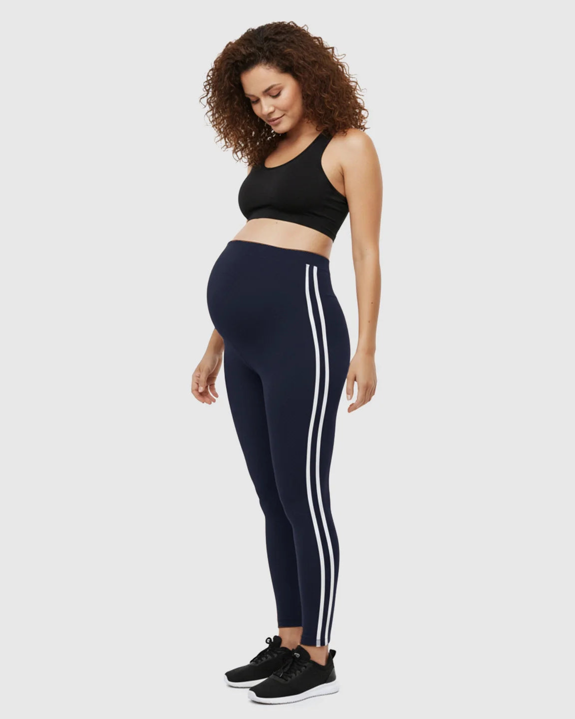 Bump Society – The Comfort Collection: Side Striped Sporty Maternity Leggings