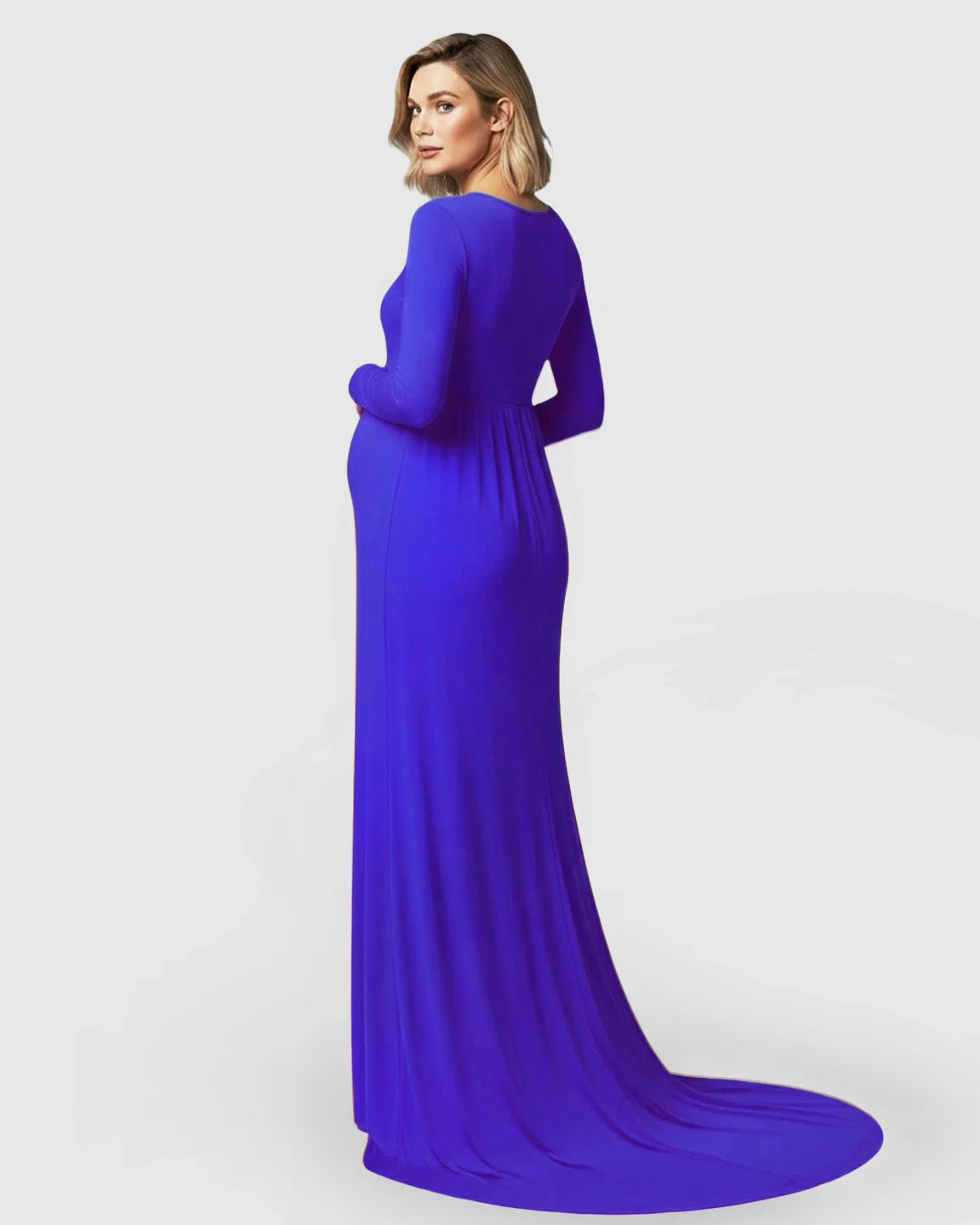 Bump Society – The Comfort Collection: Empire Waist Fitted Maternity Photoshoot Dress