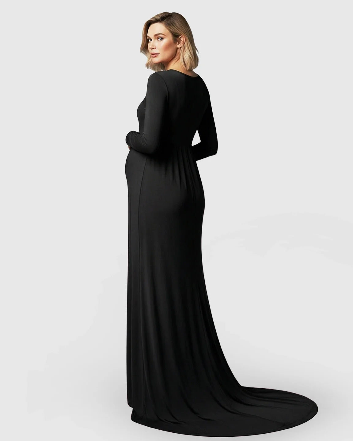 Bump Society – The Comfort Collection: Empire Waist Fitted Maternity Photoshoot Dress