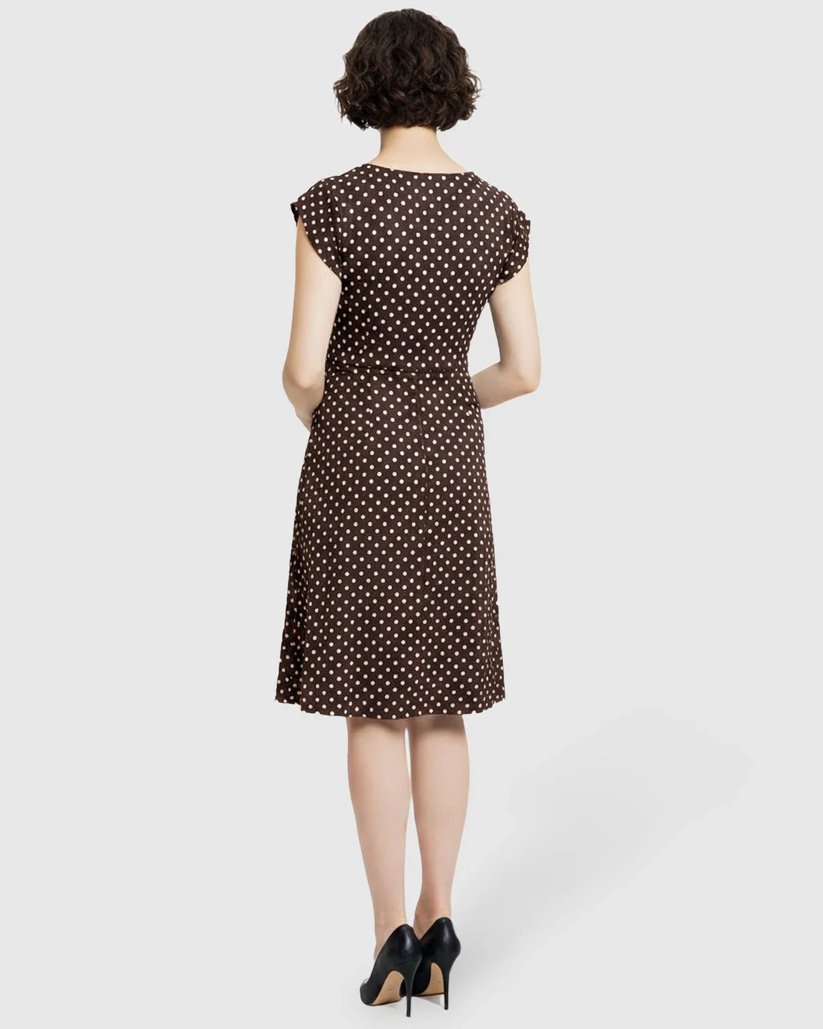 Bump Society – The Nursing Collection: Easy Nursing Access Polka Dot Maternity Dress