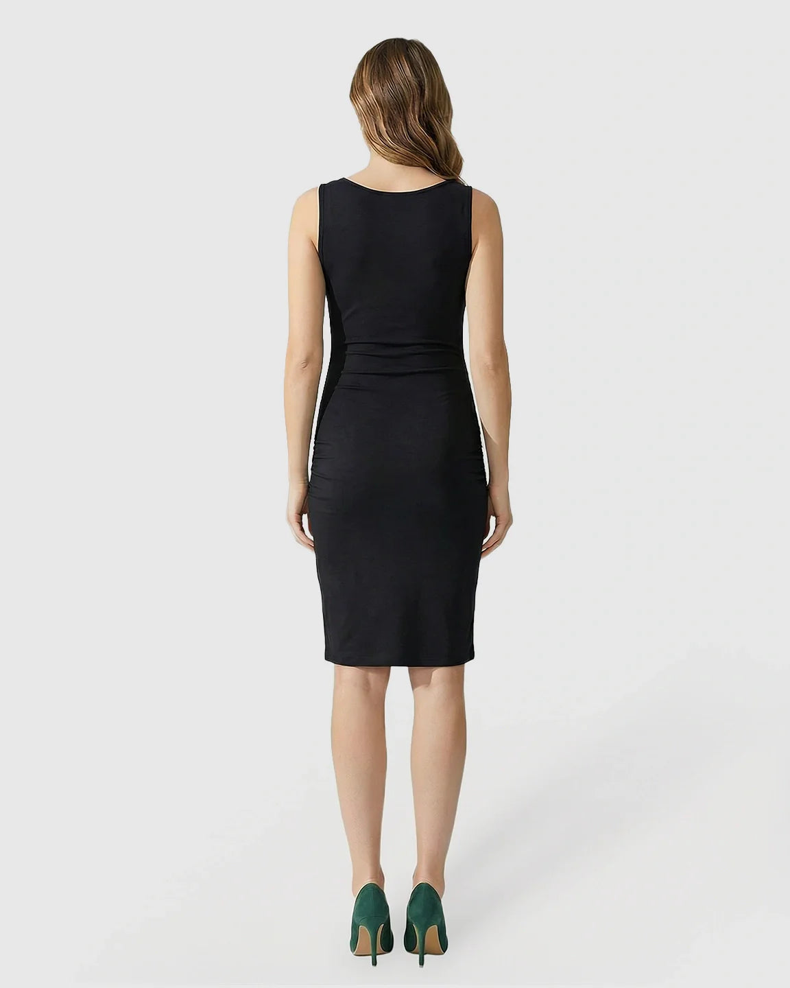 Bump Society – The Comfort Collection: Side Ruched Wrap-Style Hem Maternity Dress