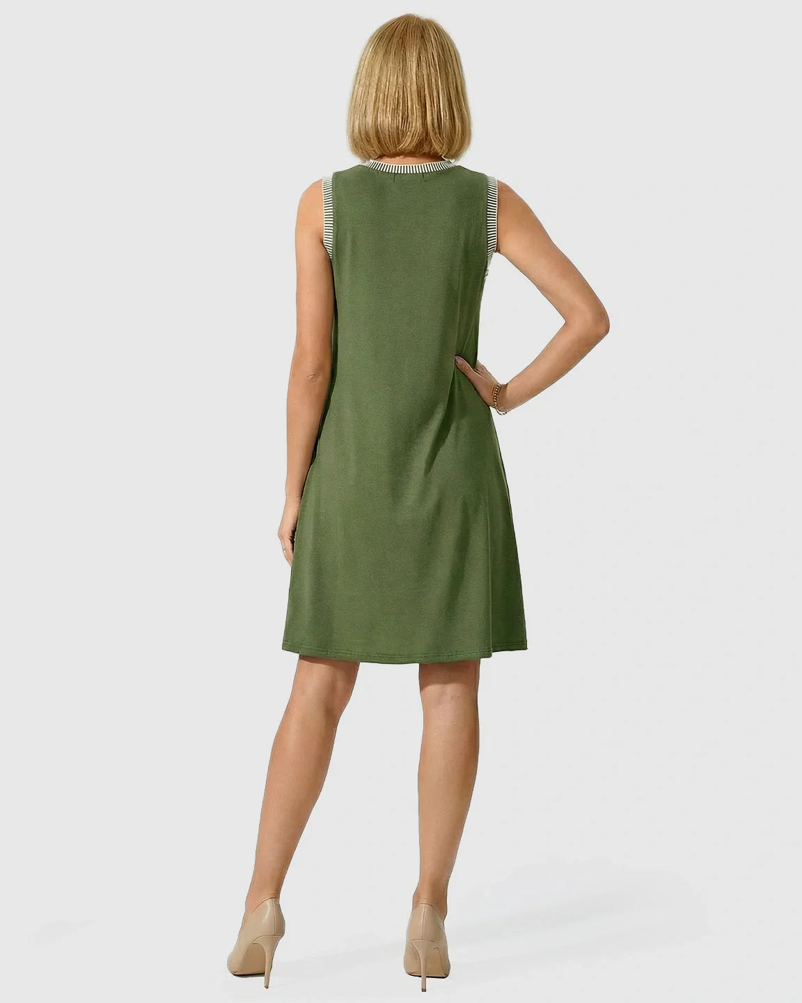 Bump Society – The Comfort Collection: Sleeveless Mid-Waist Umbrella Skirt Maternity Dress