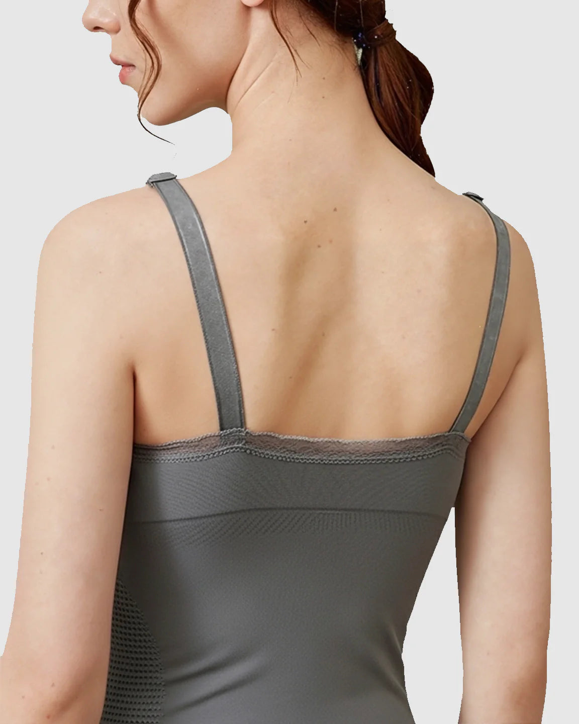 Bump Society – The Nursing Collection: Seamless Lace-Trim V-Neck Nursing Cami
