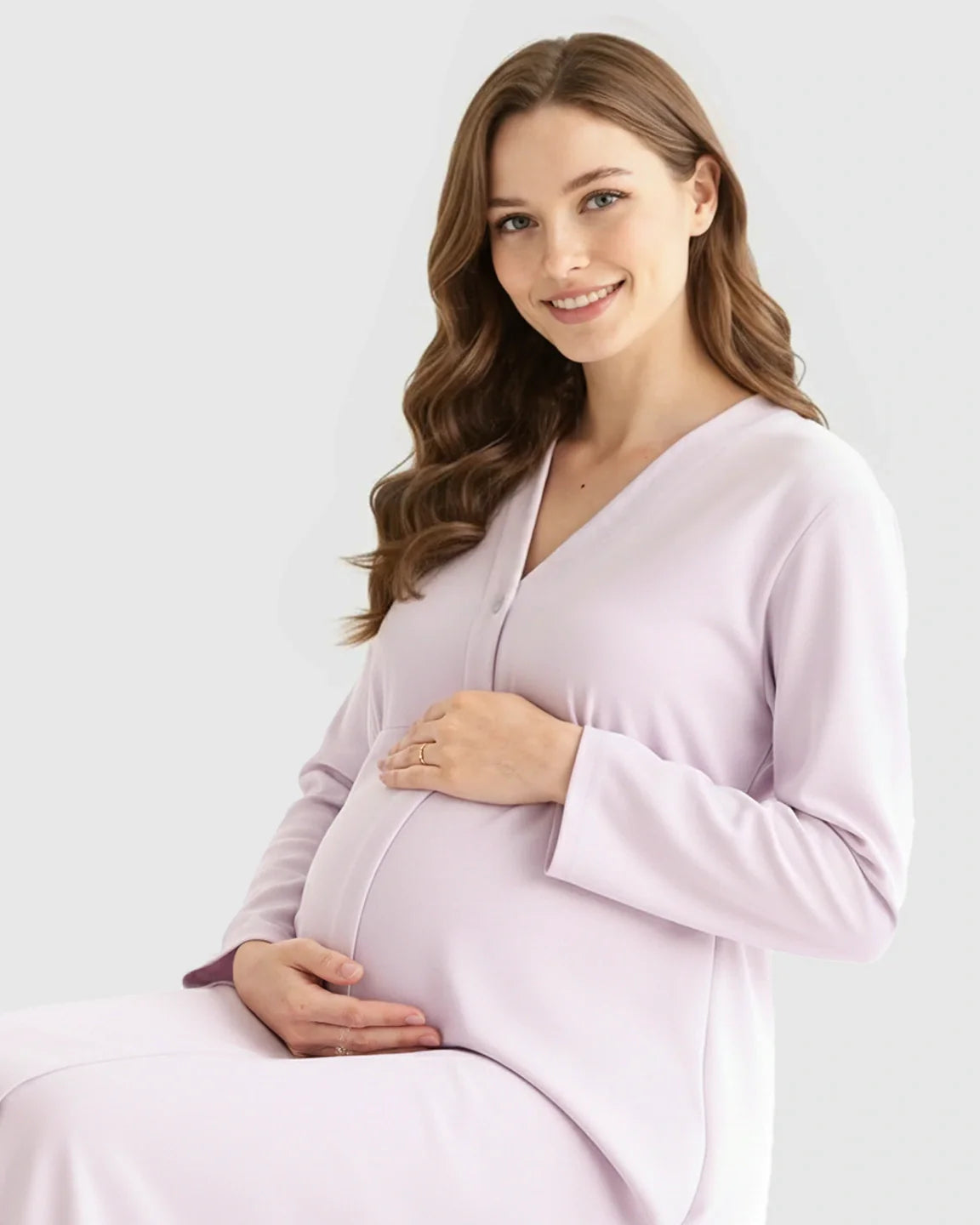Bump Society – The Nursing Collection: Button Front Babydoll Nursing Dress