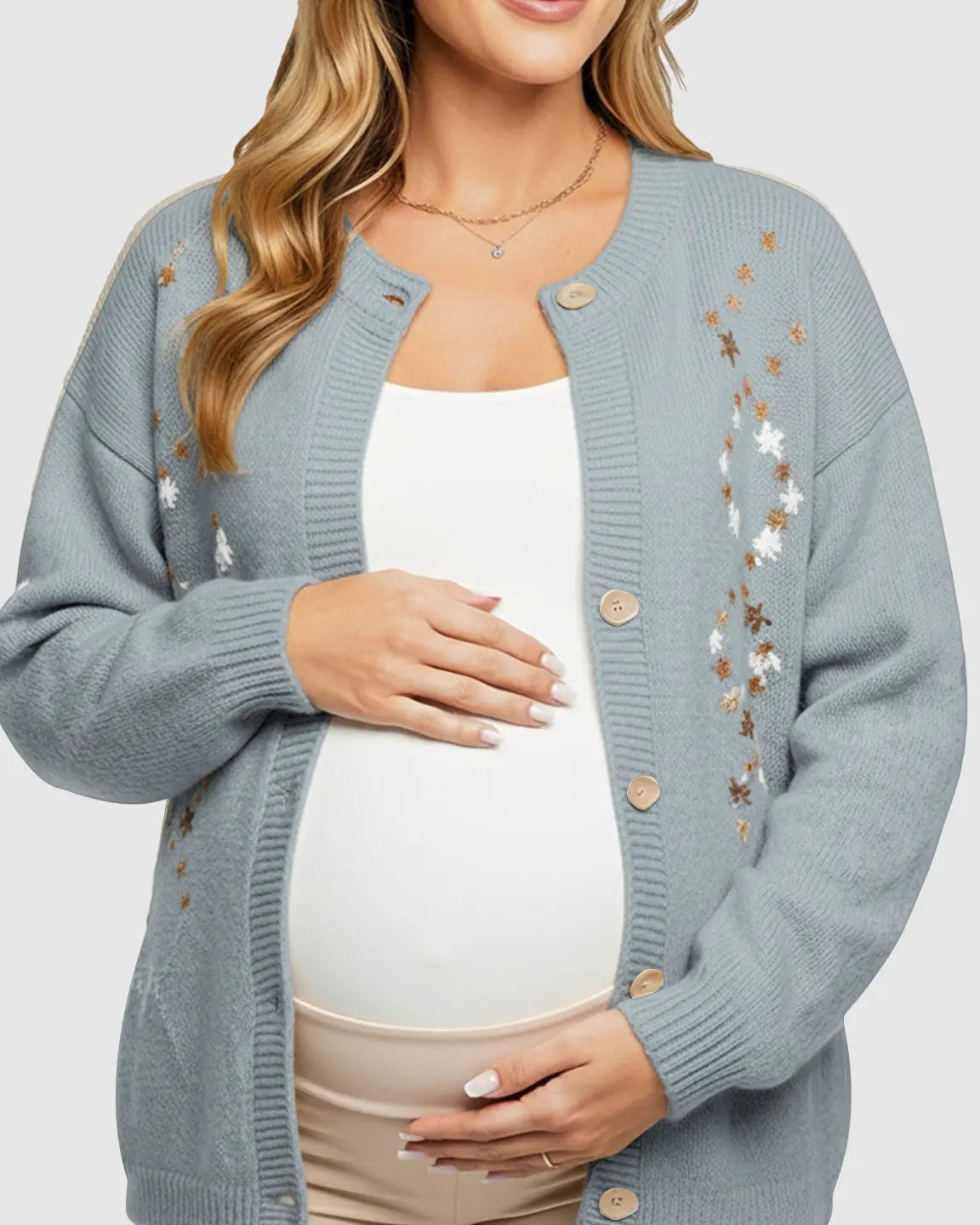 Bump Society – The Comfort Collection: Soft Knit Single Breasted Maternity Top