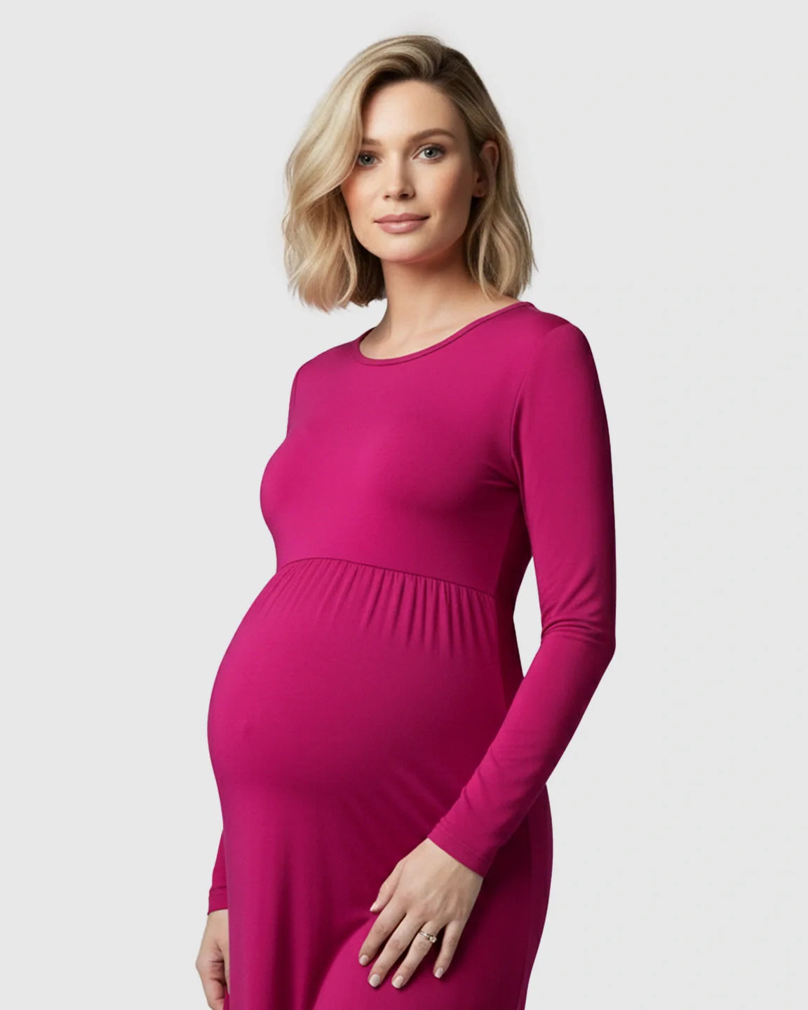 Bump Society – The Comfort Collection: Empire Waist Fitted Maternity Photoshoot Dress