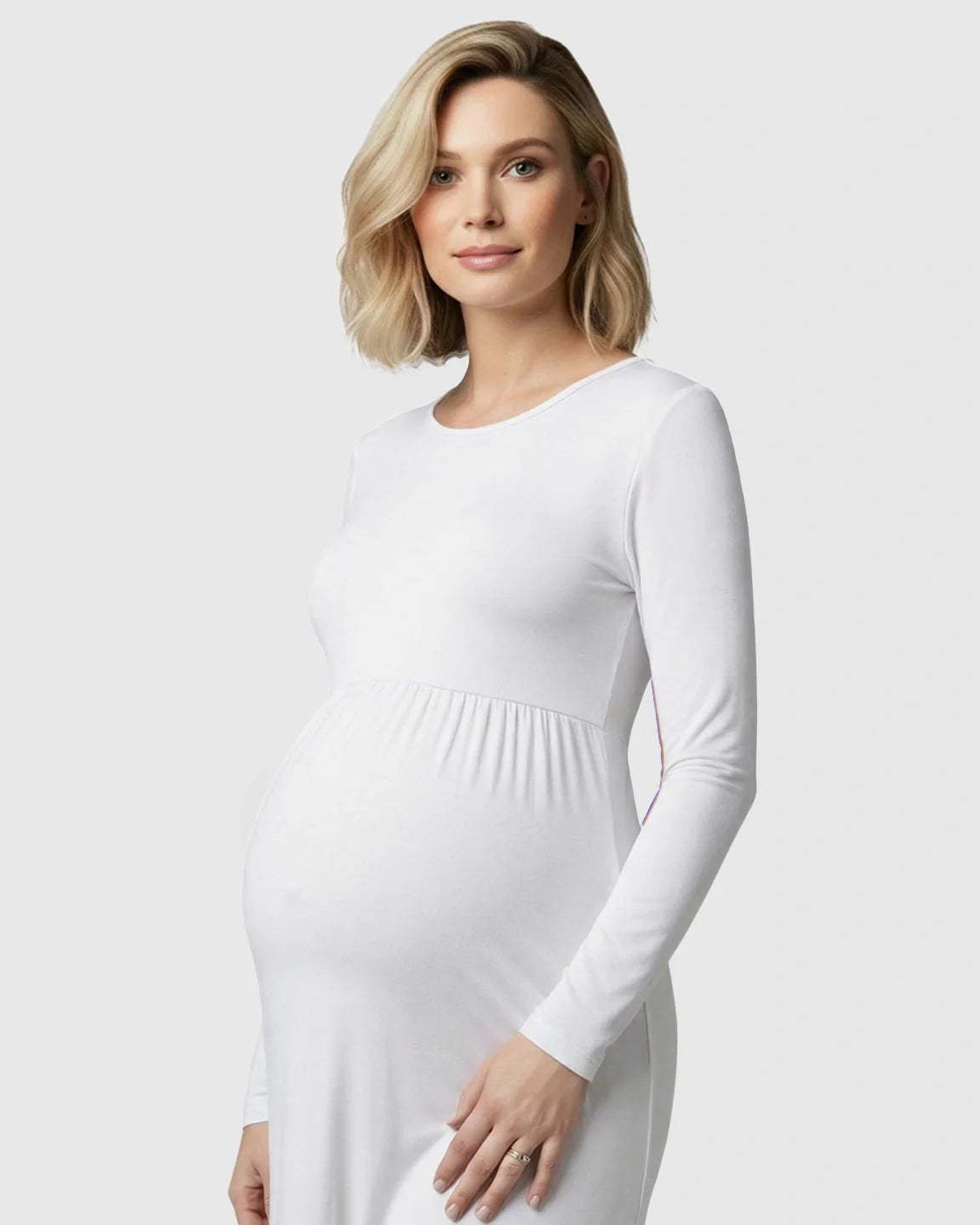 Bump Society – The Comfort Collection: Empire Waist Fitted Maternity Photoshoot Dress