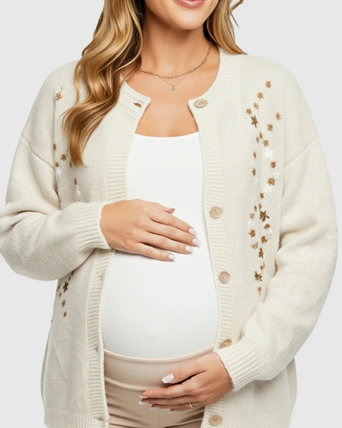 Bump Society – The Comfort Collection: Soft Knit Single Breasted Maternity Top
