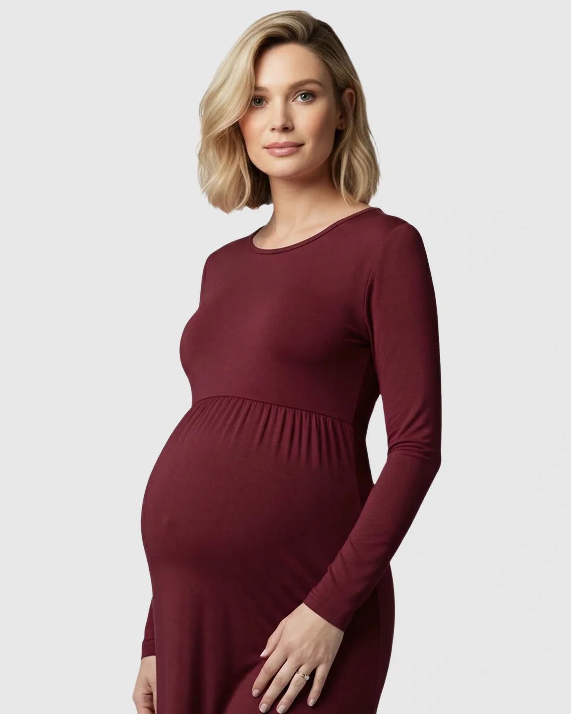 Bump Society – The Comfort Collection: Empire Waist Fitted Maternity Photoshoot Dress