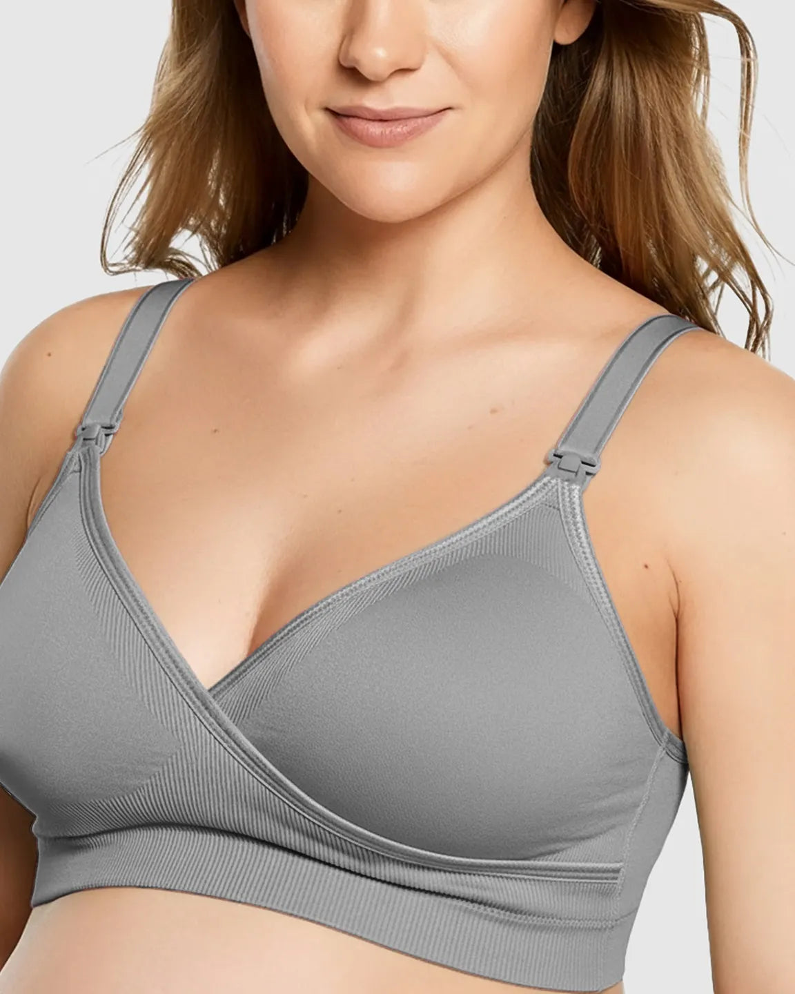 Bump Society – The Nursing Collection: Seamless Front-Open Soft Stretch Nursing Bra