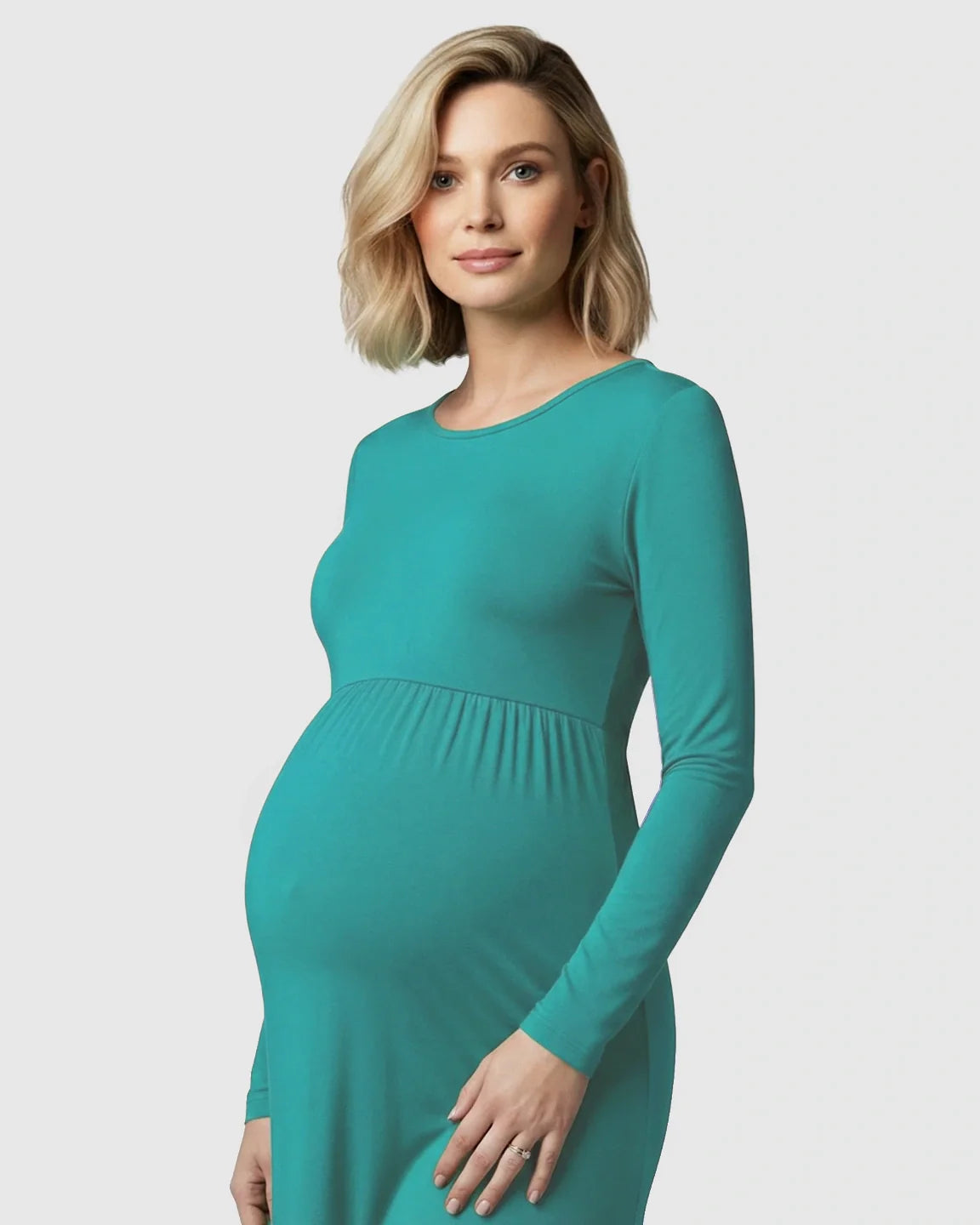 Bump Society – The Comfort Collection: Empire Waist Fitted Maternity Photoshoot Dress
