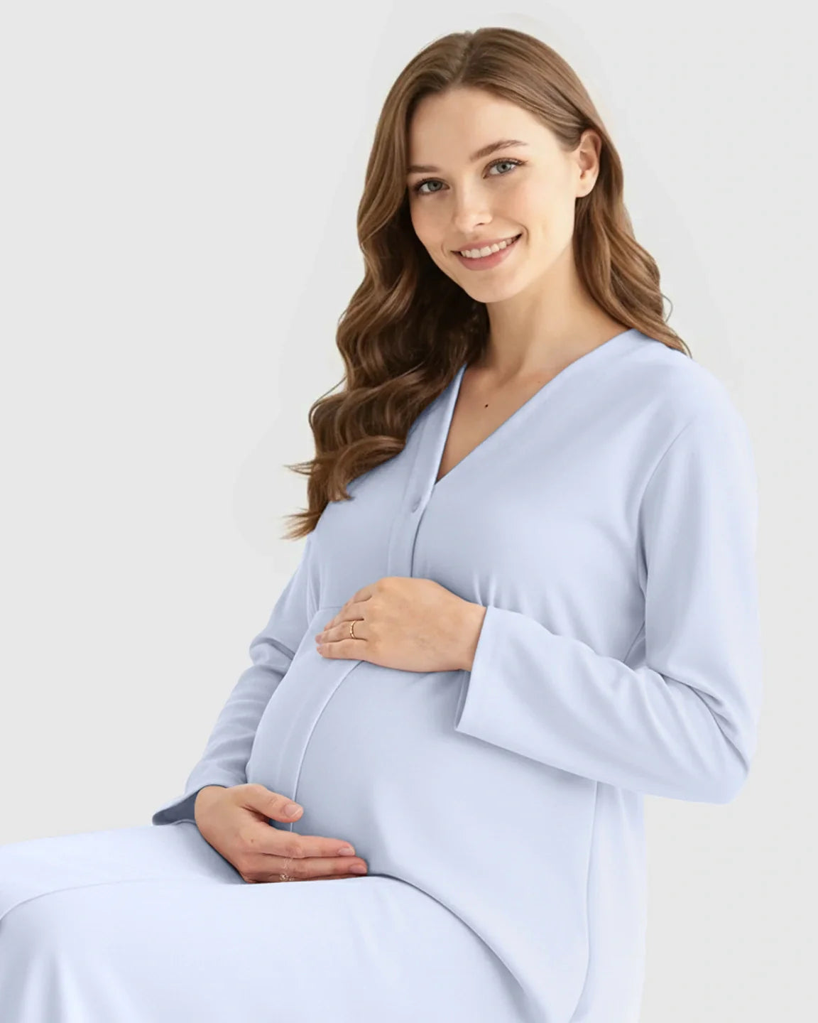 Bump Society – The Nursing Collection: Button Front Babydoll Nursing Dress