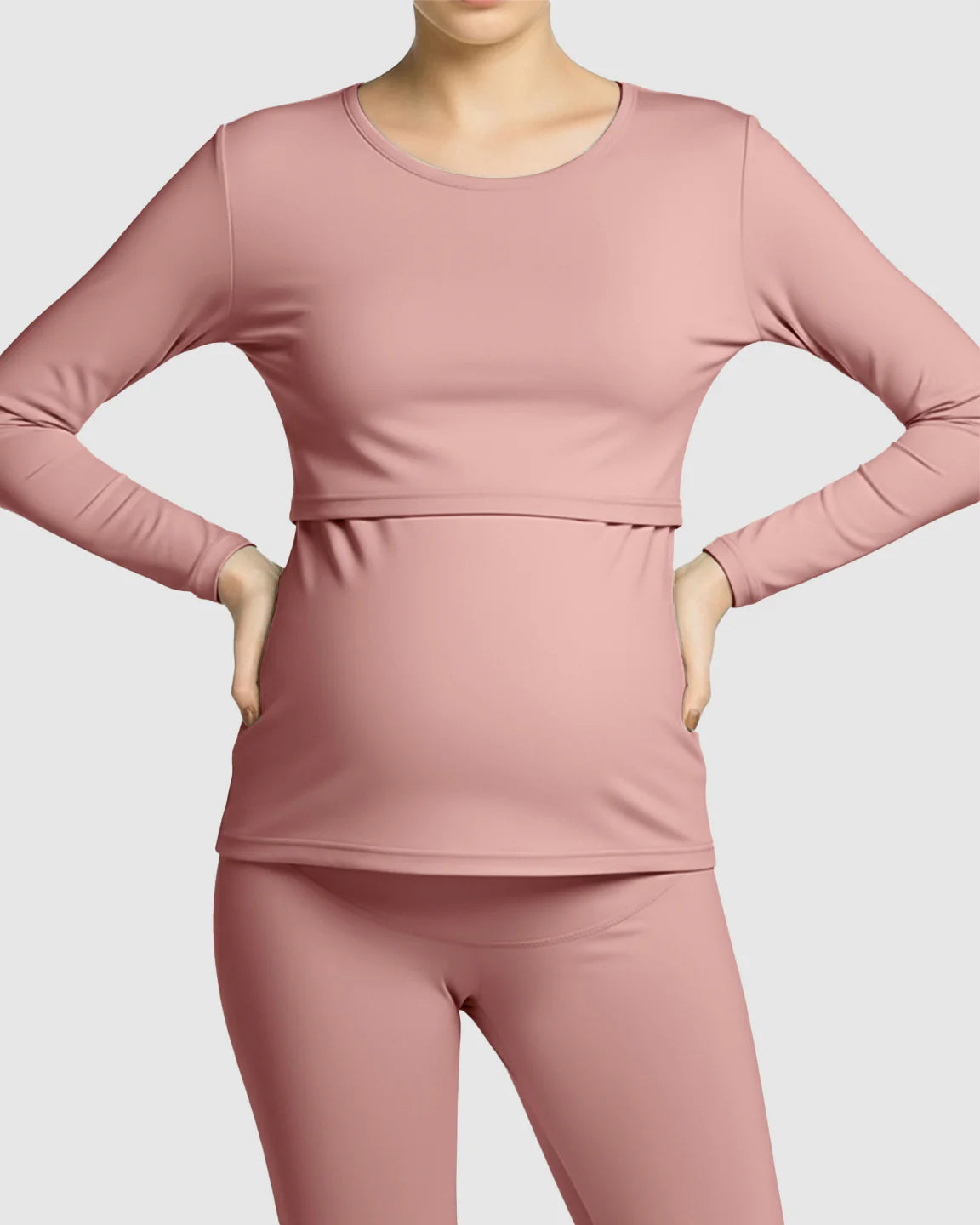 Bump Society – The Nursing Collection: Thick Cotton Nursing Maternity Pajama Set