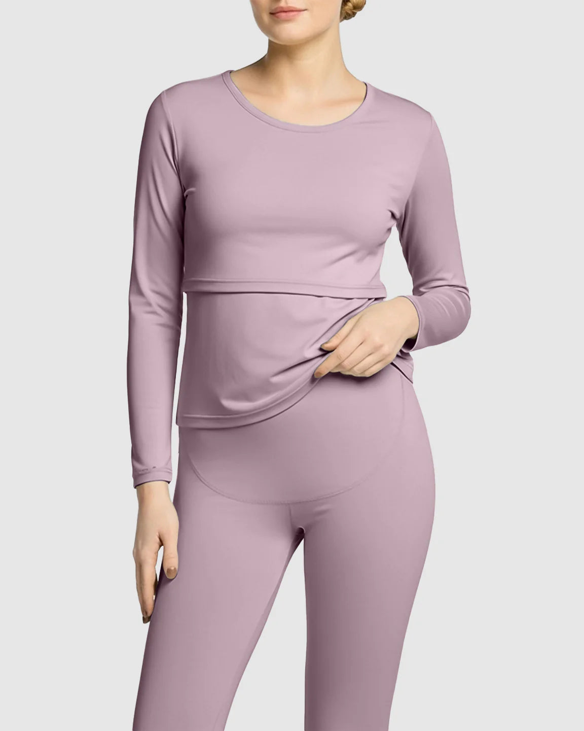 Bump Society – The Nursing Collection: Thick Cotton Nursing Maternity Pajama Set