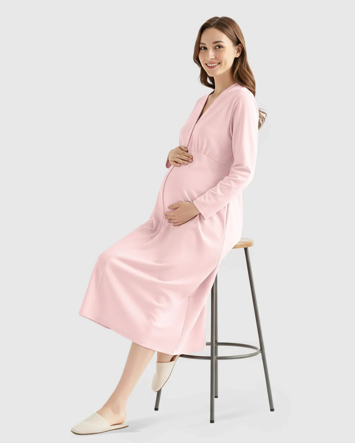 Bump Society – The Nursing Collection: Button Front Babydoll Nursing Dress