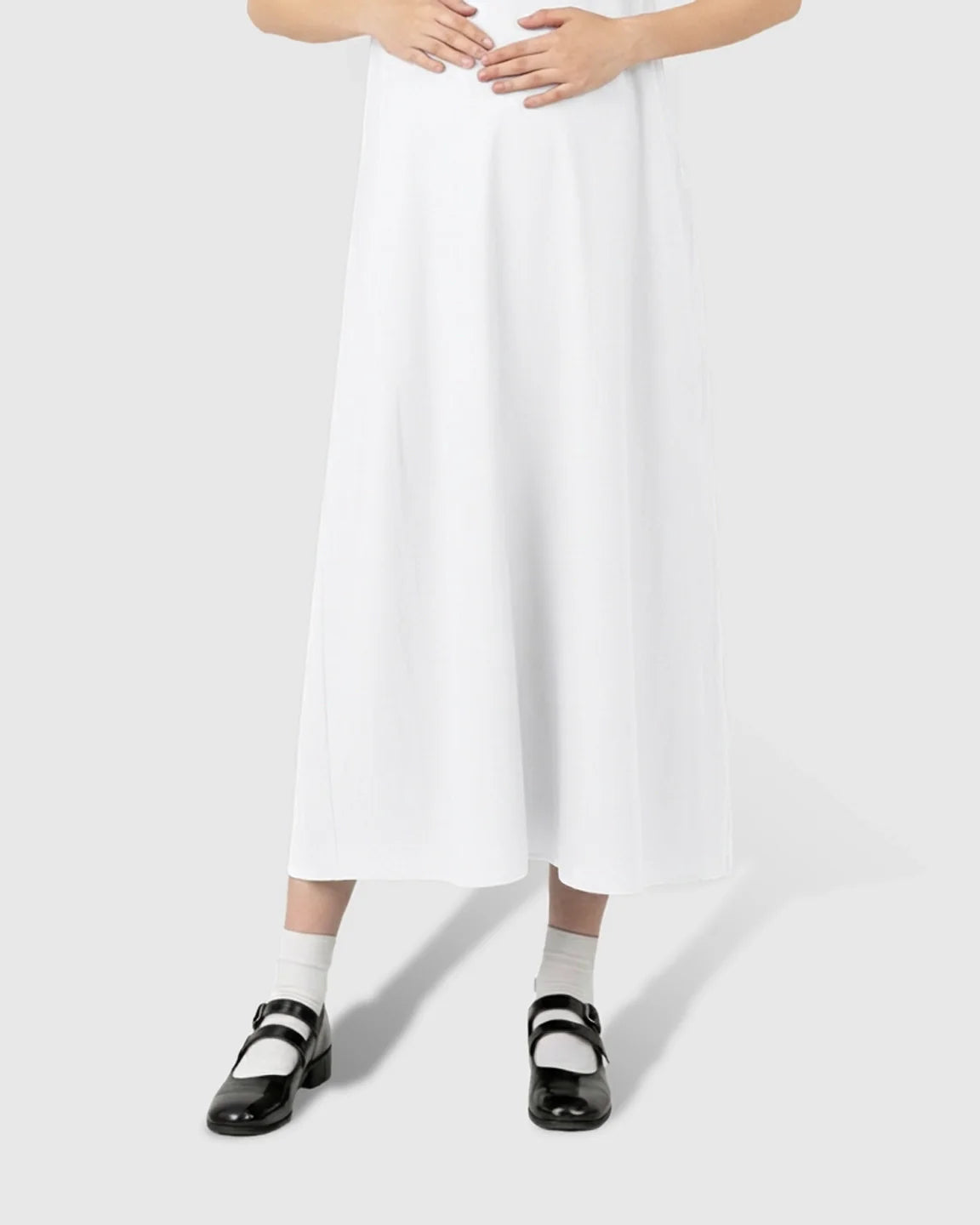 Bump Society – The Comfort Collection: Short Puff Sleeve Casual Maternity Maxi Dress