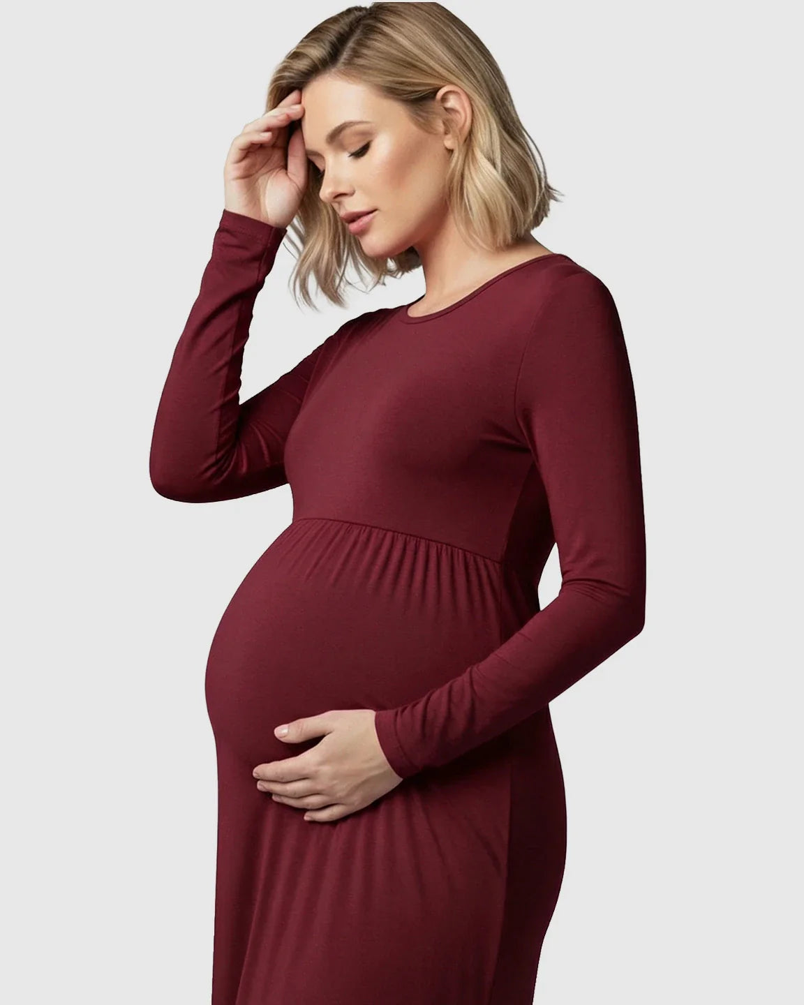 Bump Society – The Comfort Collection: Empire Waist Fitted Maternity Photoshoot Dress