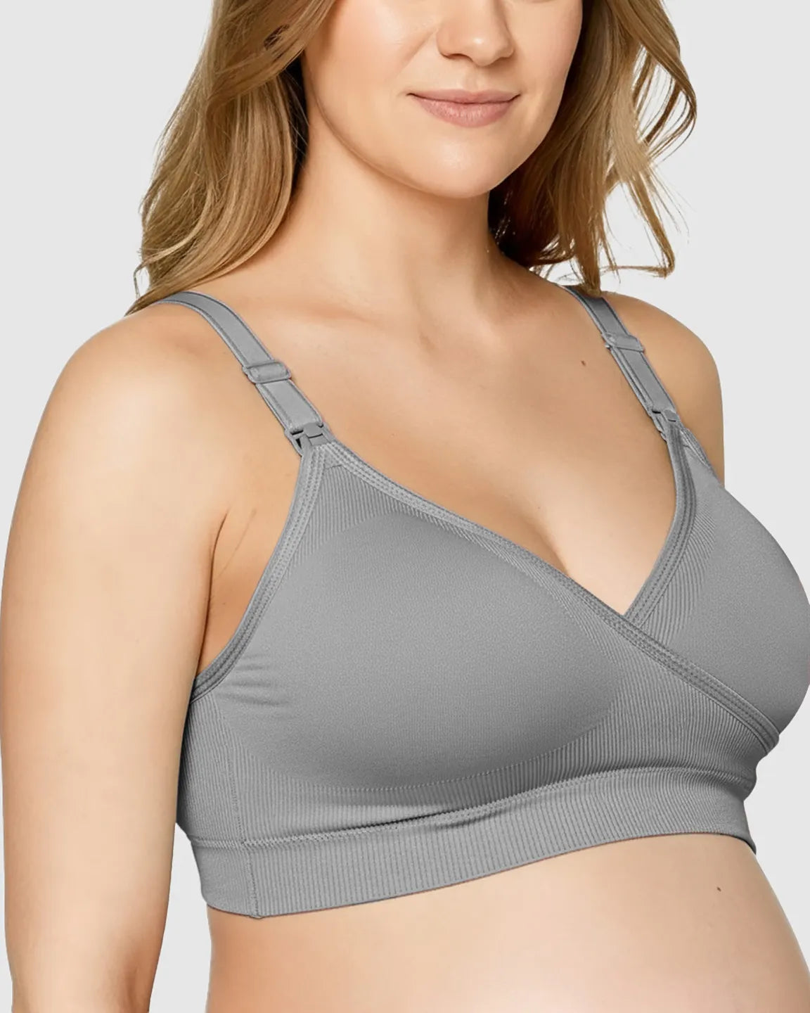 Bump Society – The Nursing Collection: Seamless Front-Open Soft Stretch Nursing Bra